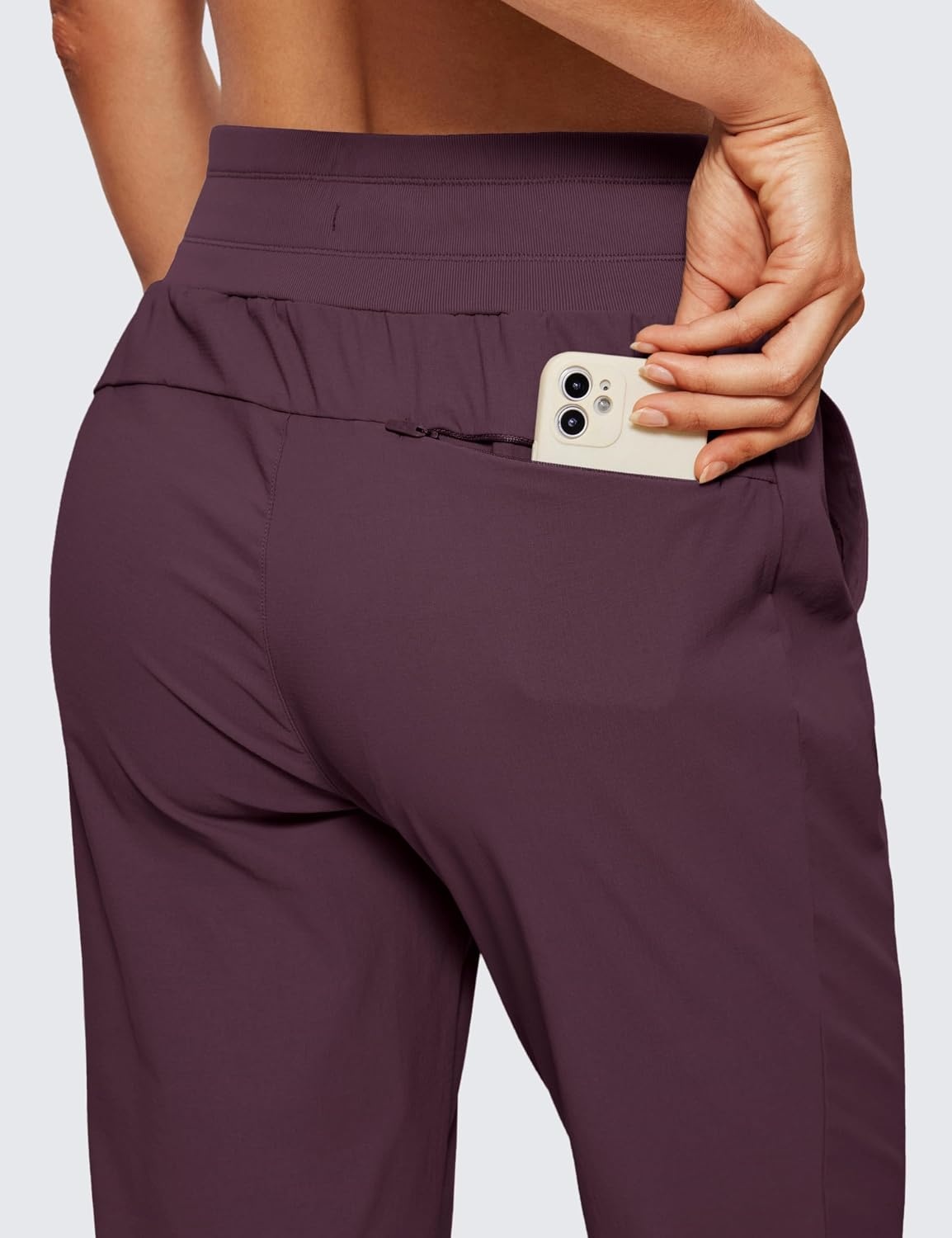 image:imageCRZ YOGA Athletic Joggers for Women 275 Lightweight Travel Outdoor Hiking Pants with PocketsArctic Plum