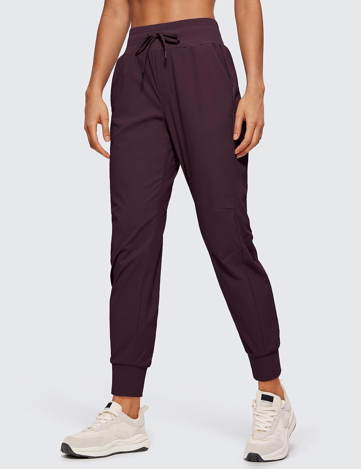 image:imageCRZ YOGA Athletic Joggers for Women 275 Lightweight Travel Outdoor Hiking Pants with PocketsArctic Plum