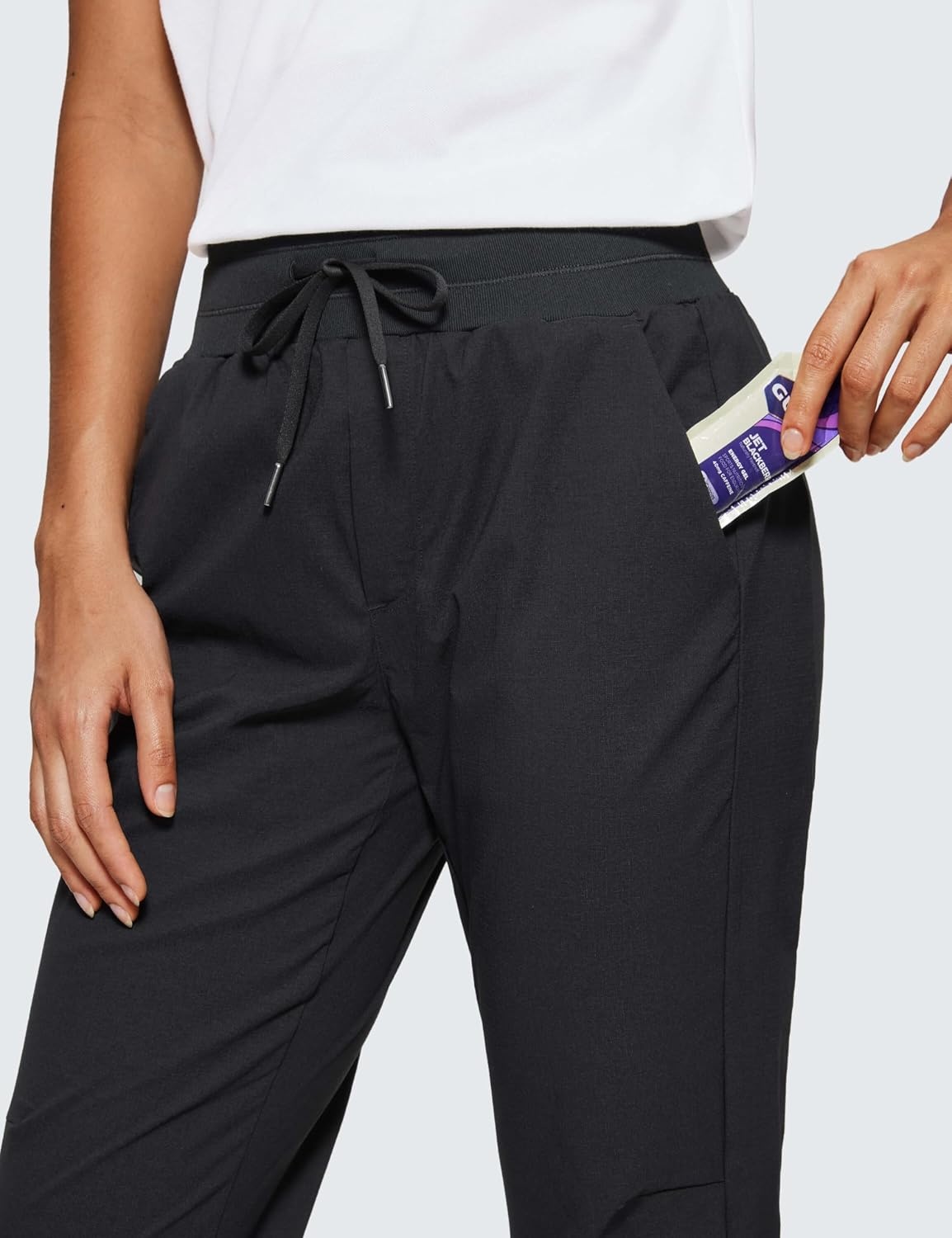 image:imageCRZ YOGA Athletic Joggers for Women 275 Lightweight Travel Outdoor Hiking Pants with PocketsBlack