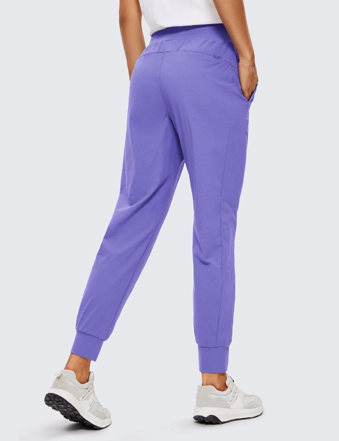 image:imageCRZ YOGA Athletic Joggers for Women 275 Lightweight Travel Outdoor Hiking Pants with PocketsDark Lavender Purple