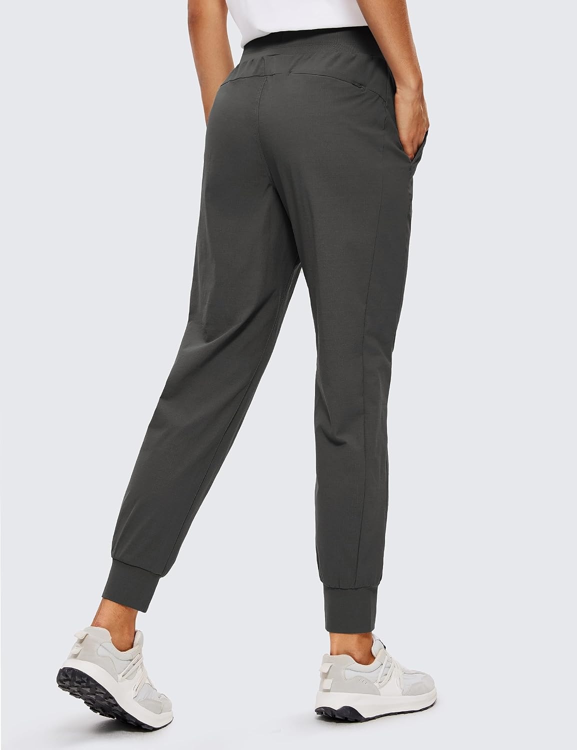 image:imageCRZ YOGA Athletic Joggers for Women 275 Lightweight Travel Outdoor Hiking Pants with PocketsMountain Green