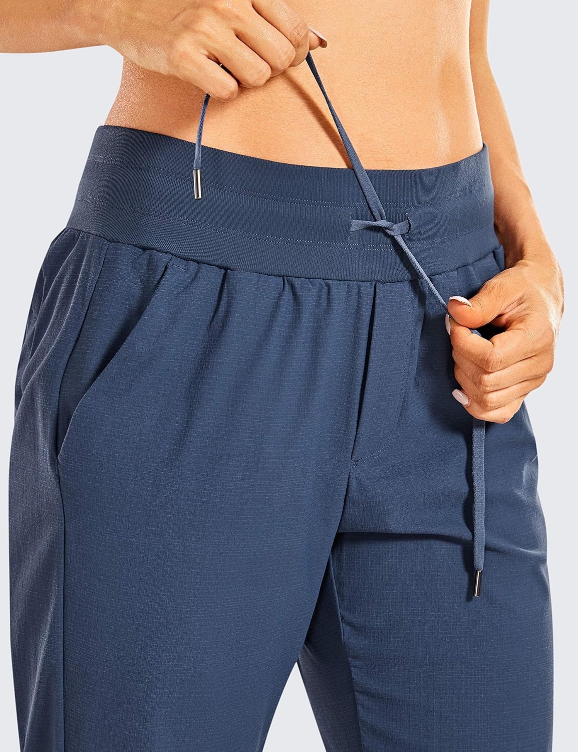 image:imageCRZ YOGA Athletic Joggers for Women 275 Lightweight Travel Outdoor Hiking Pants with PocketsNubei Blue