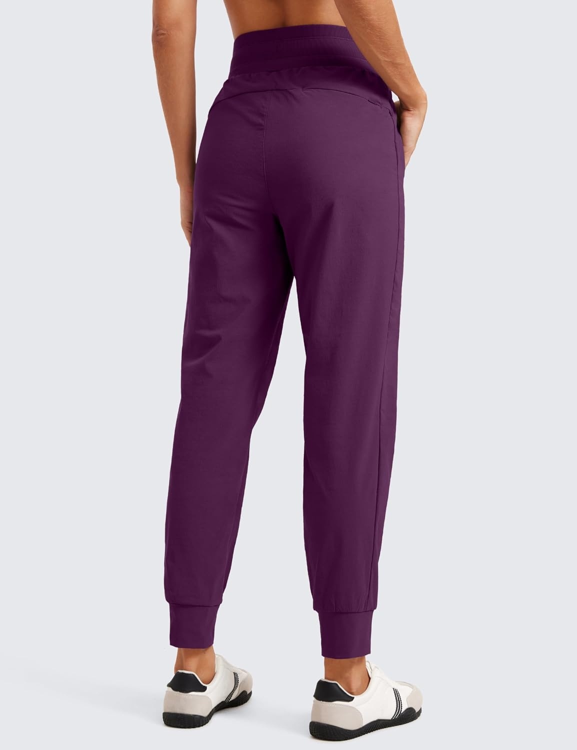 image:imageCRZ YOGA Athletic Joggers for Women 275 Lightweight Travel Outdoor Hiking Pants with PocketsPlum Magenta