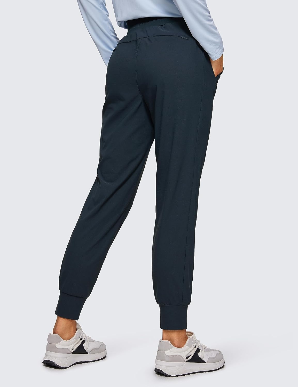 image:imageCRZ YOGA Athletic Joggers for Women 275 Lightweight Travel Outdoor Hiking Pants with PocketsTrue Navy