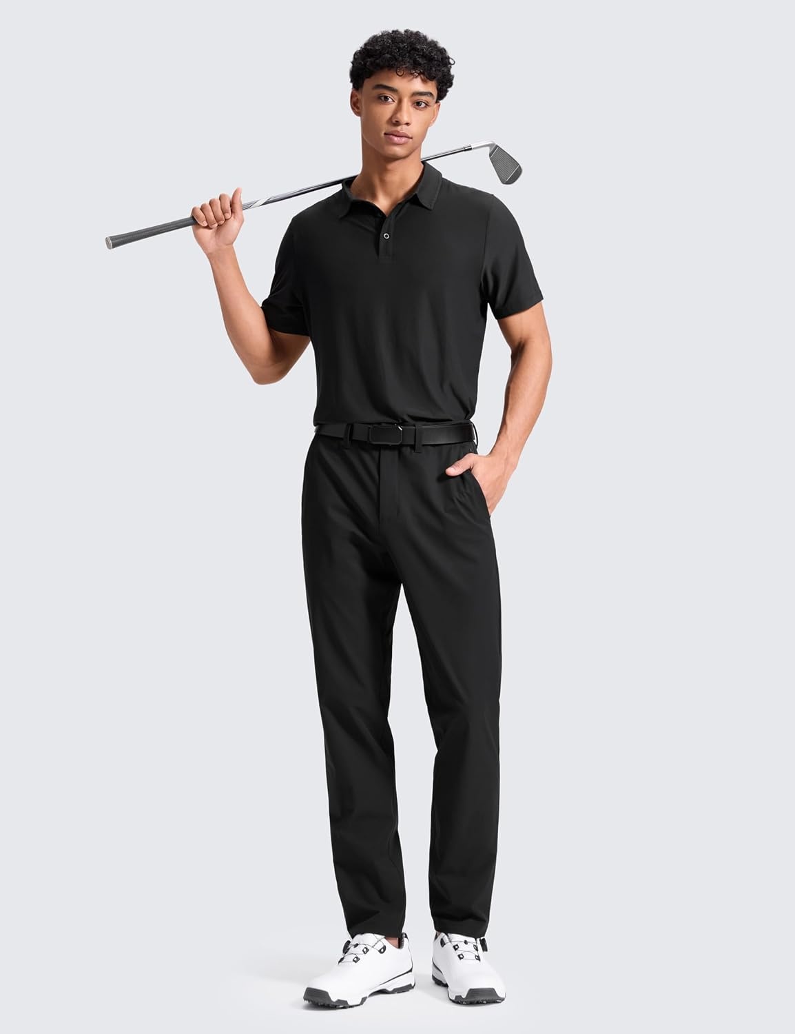 image:imageCRZ YOGA Breeze Comfy Golf Pants for Men 3032 Lightweight Quick Dry Casual Athletic Work Dress Trousers with PocketsBlack
