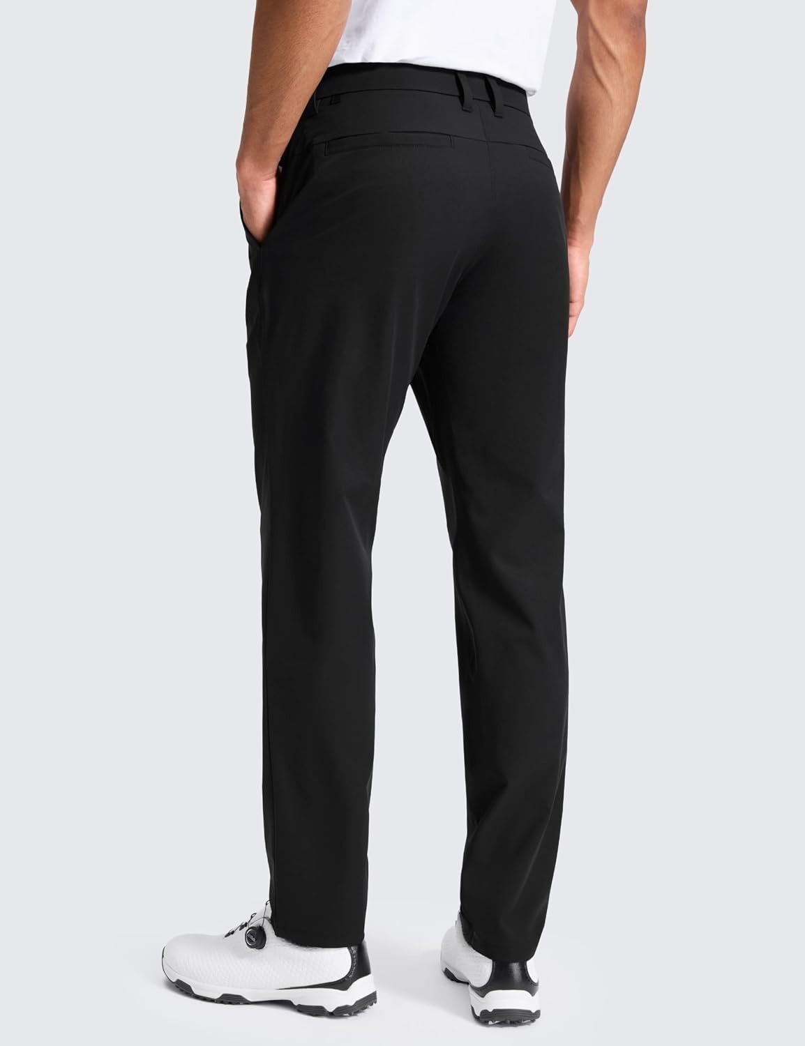 image:imageCRZ YOGA Breeze Comfy Golf Pants for Men 3032 Lightweight Quick Dry Casual Athletic Work Dress Trousers with PocketsBlack