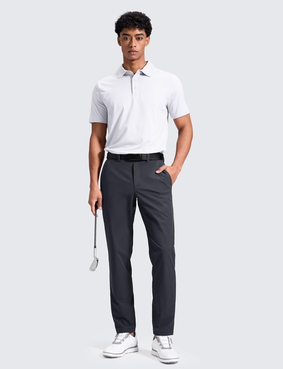 image:imageCRZ YOGA Breeze Comfy Golf Pants for Men 3032 Lightweight Quick Dry Casual Athletic Work Dress Trousers with PocketsInk Gray