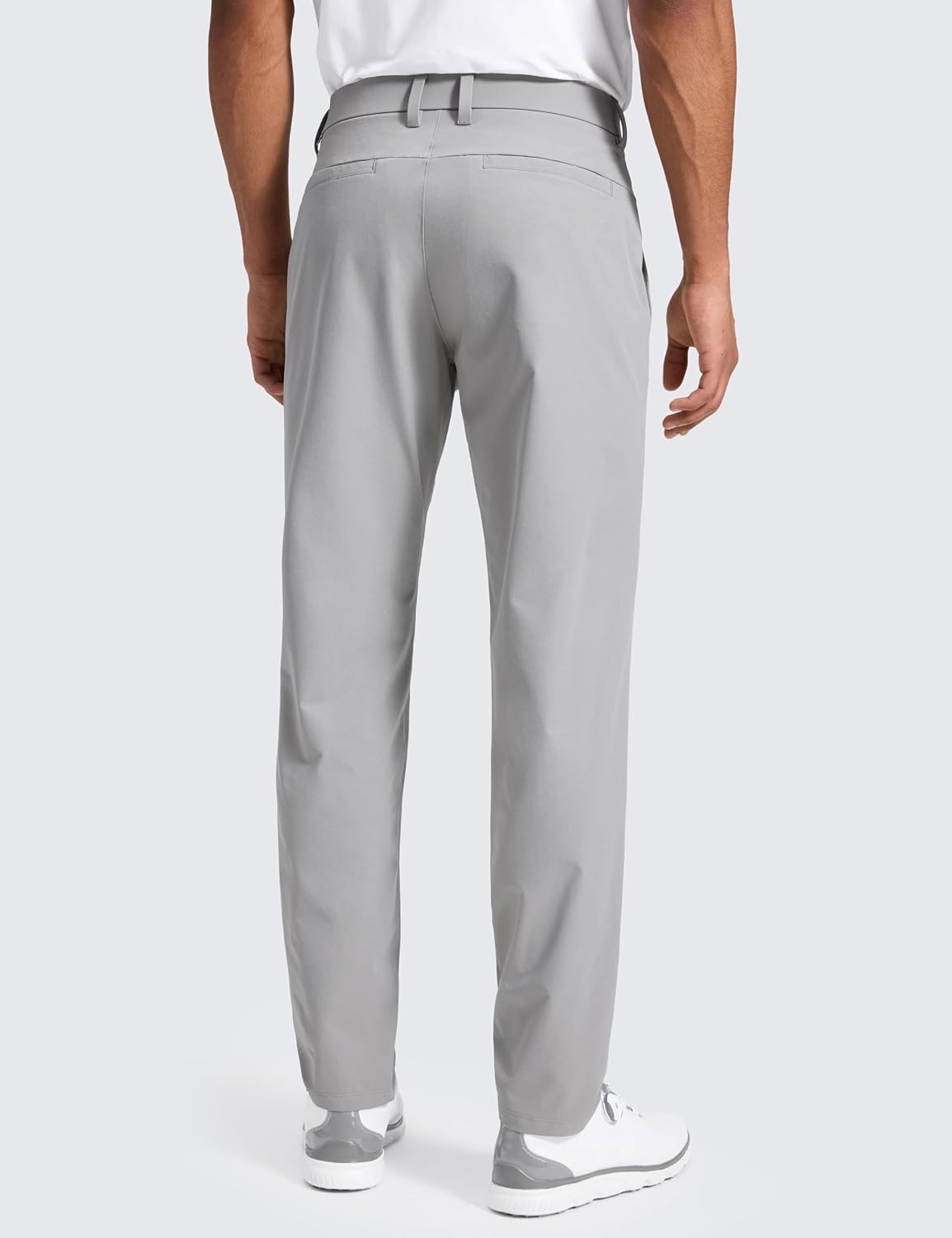 image:imageCRZ YOGA Breeze Comfy Golf Pants for Men 3032 Lightweight Quick Dry Casual Athletic Work Dress Trousers with PocketsLinen Grey