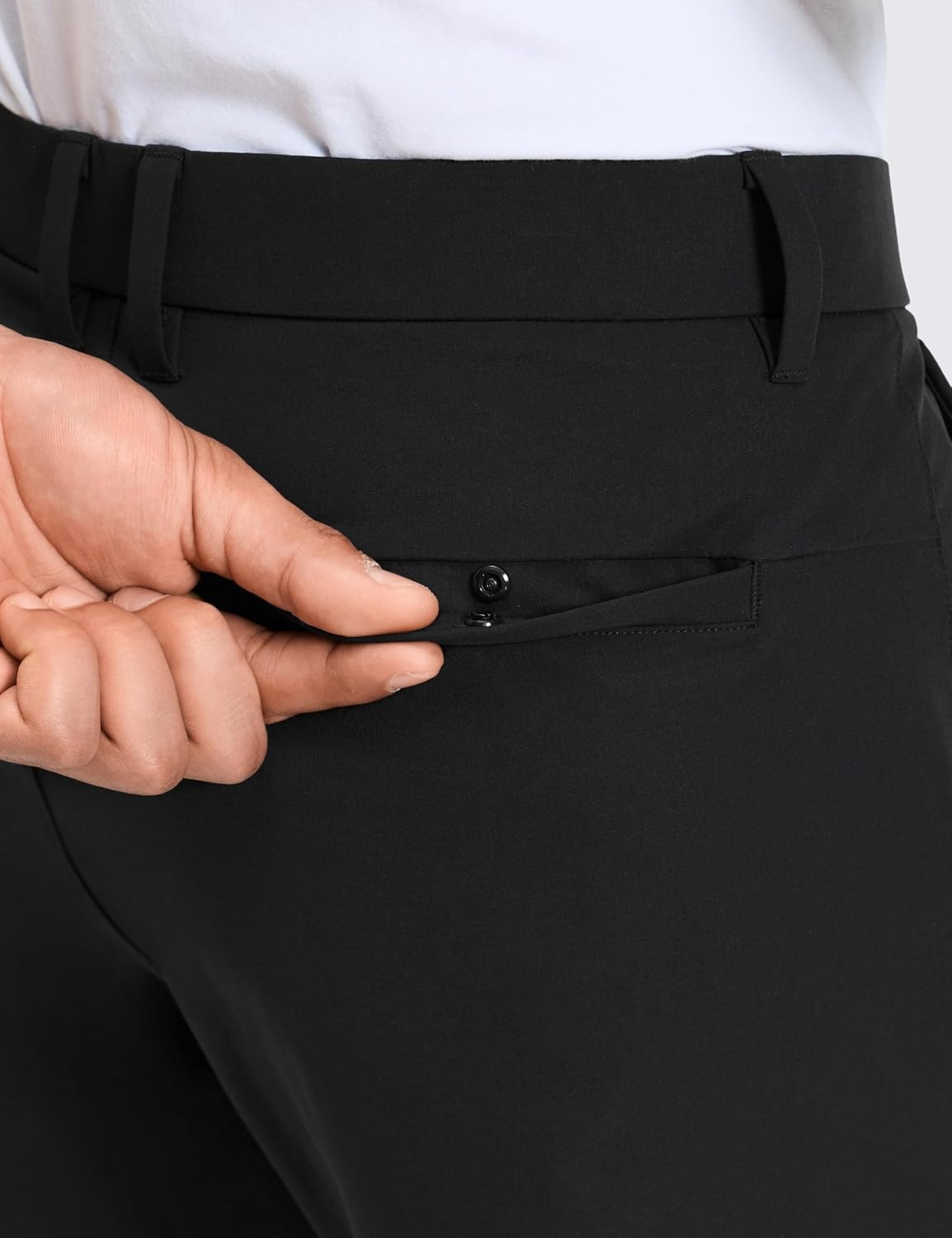 image:imageCRZ YOGA Breeze Comfy Golf Shorts for Men 7 Lightweight Quick Dry Casual Athletic Work Flat Front with PocketsBlack