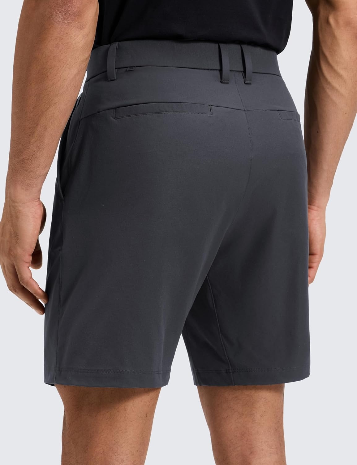 image:imageCRZ YOGA Breeze Comfy Golf Shorts for Men 7 Lightweight Quick Dry Casual Athletic Work Flat Front with PocketsInk Gray