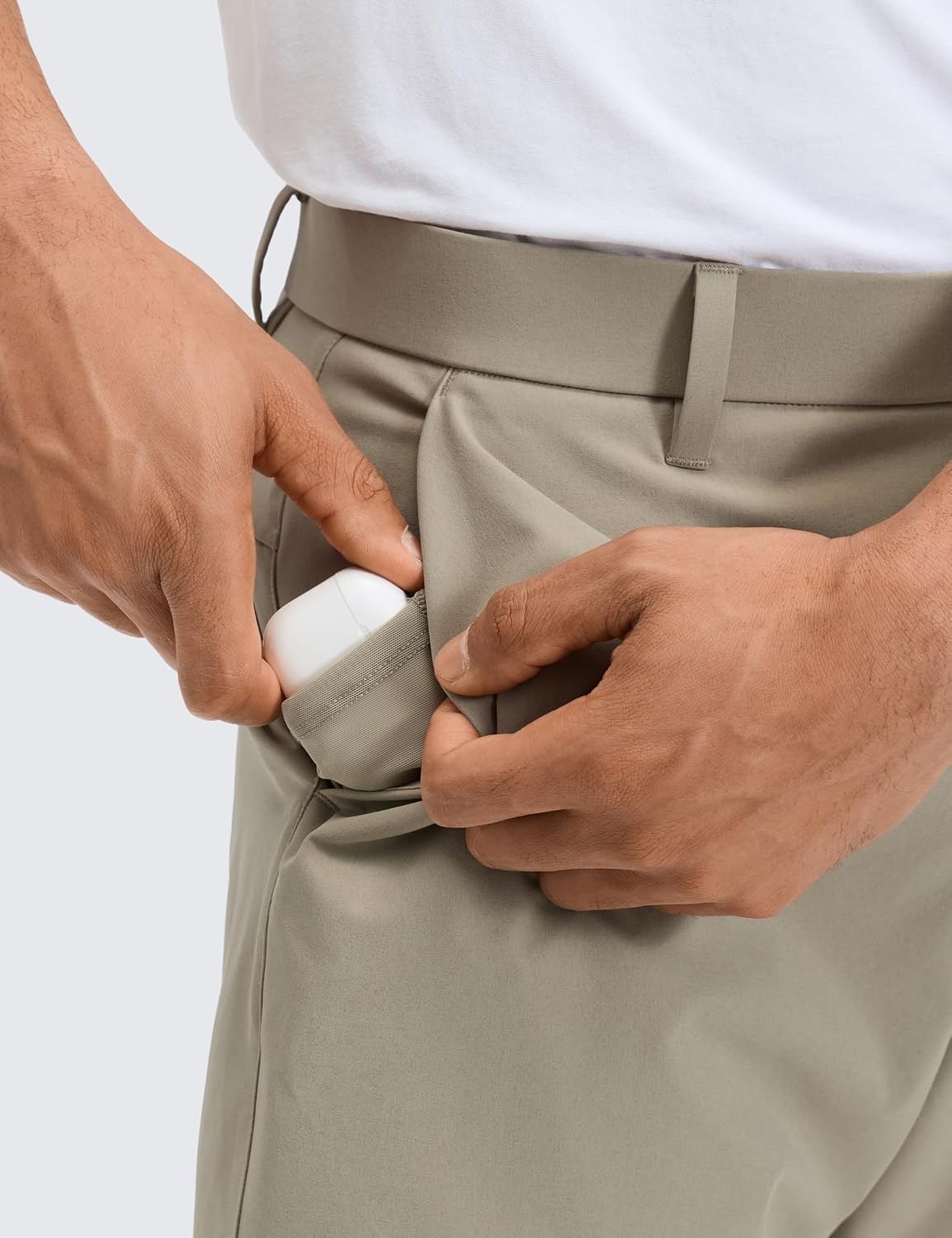 image:imageCRZ YOGA Breeze Comfy Golf Shorts for Men 7 Lightweight Quick Dry Casual Athletic Work Flat Front with PocketsKhali Barley