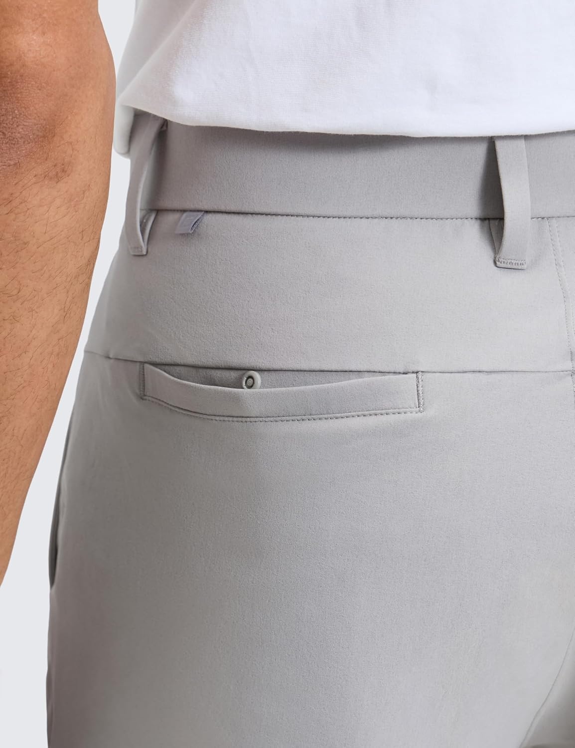 image:imageCRZ YOGA Breeze Comfy Golf Shorts for Men 7 Lightweight Quick Dry Casual Athletic Work Flat Front with PocketsLinen Grey