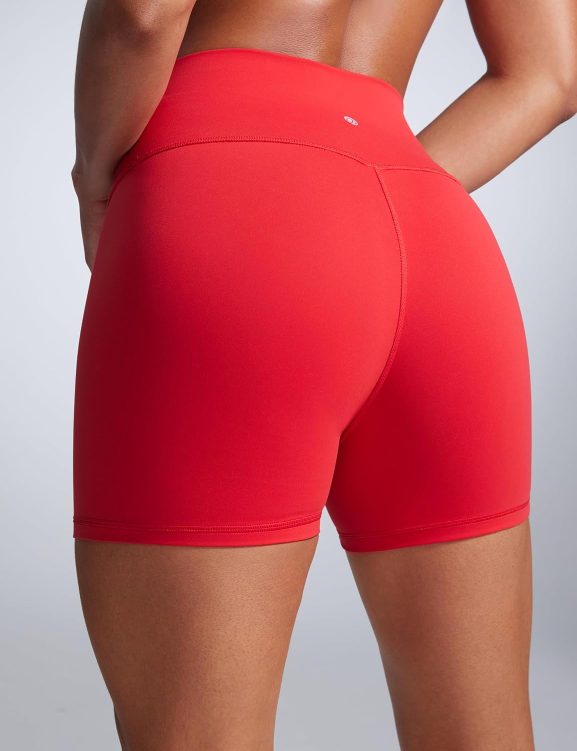 image:imageCRZ YOGA Butterbreeze Athletic Biker Shorts 4 High Waisted Workout Gym Volleyball Running Yoga Tummy Control WomensDeep Red