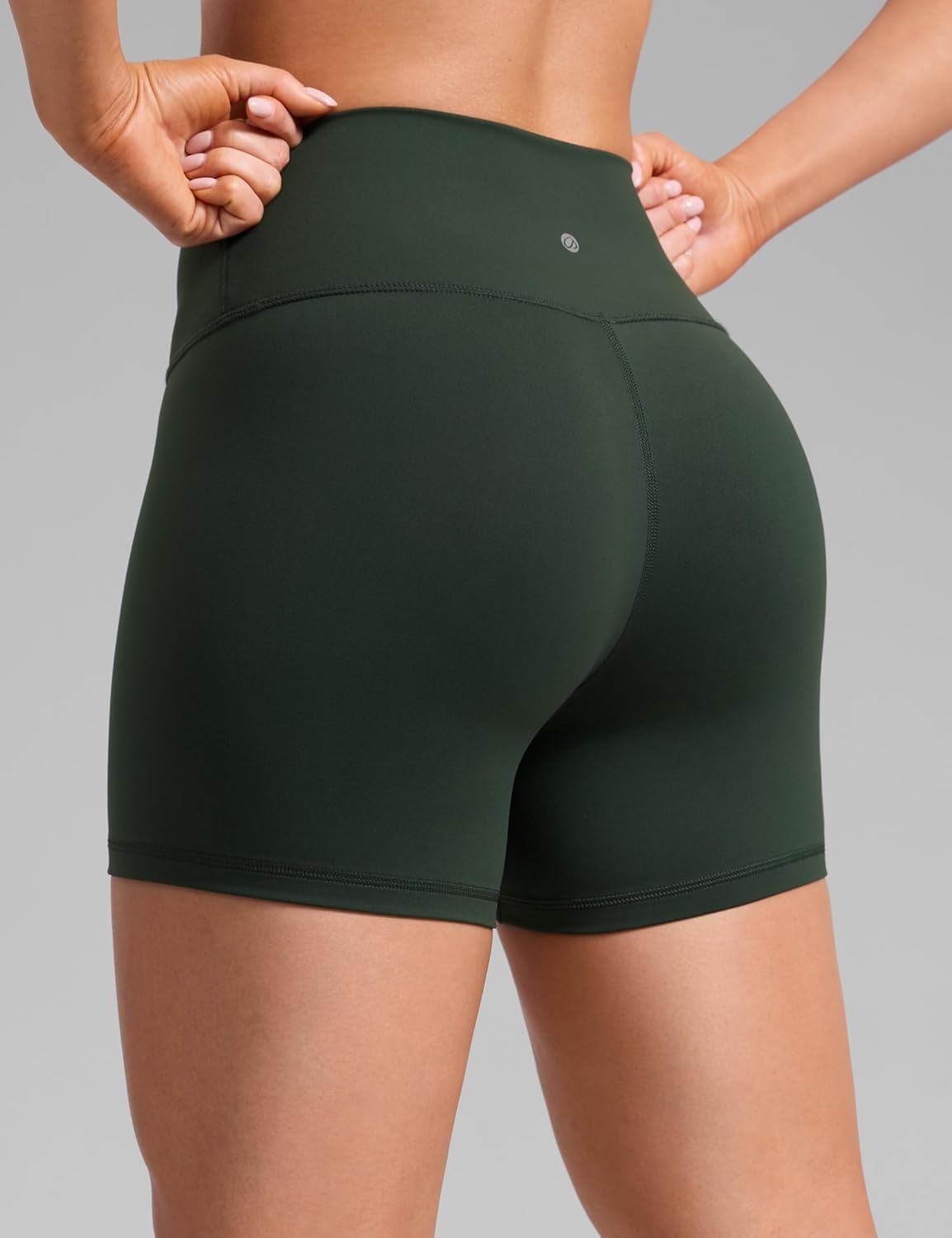 image:imageCRZ YOGA Butterbreeze Athletic Biker Shorts 4 High Waisted Workout Gym Volleyball Running Yoga Tummy Control WomensLegend Green