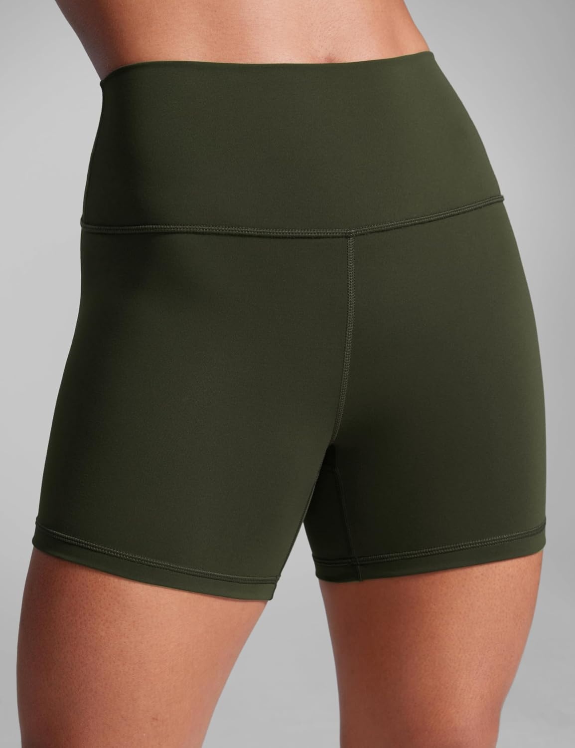 image:imageCRZ YOGA Butterbreeze Athletic Biker Shorts 4 High Waisted Workout Gym Volleyball Running Yoga Tummy Control WomensOlive Green