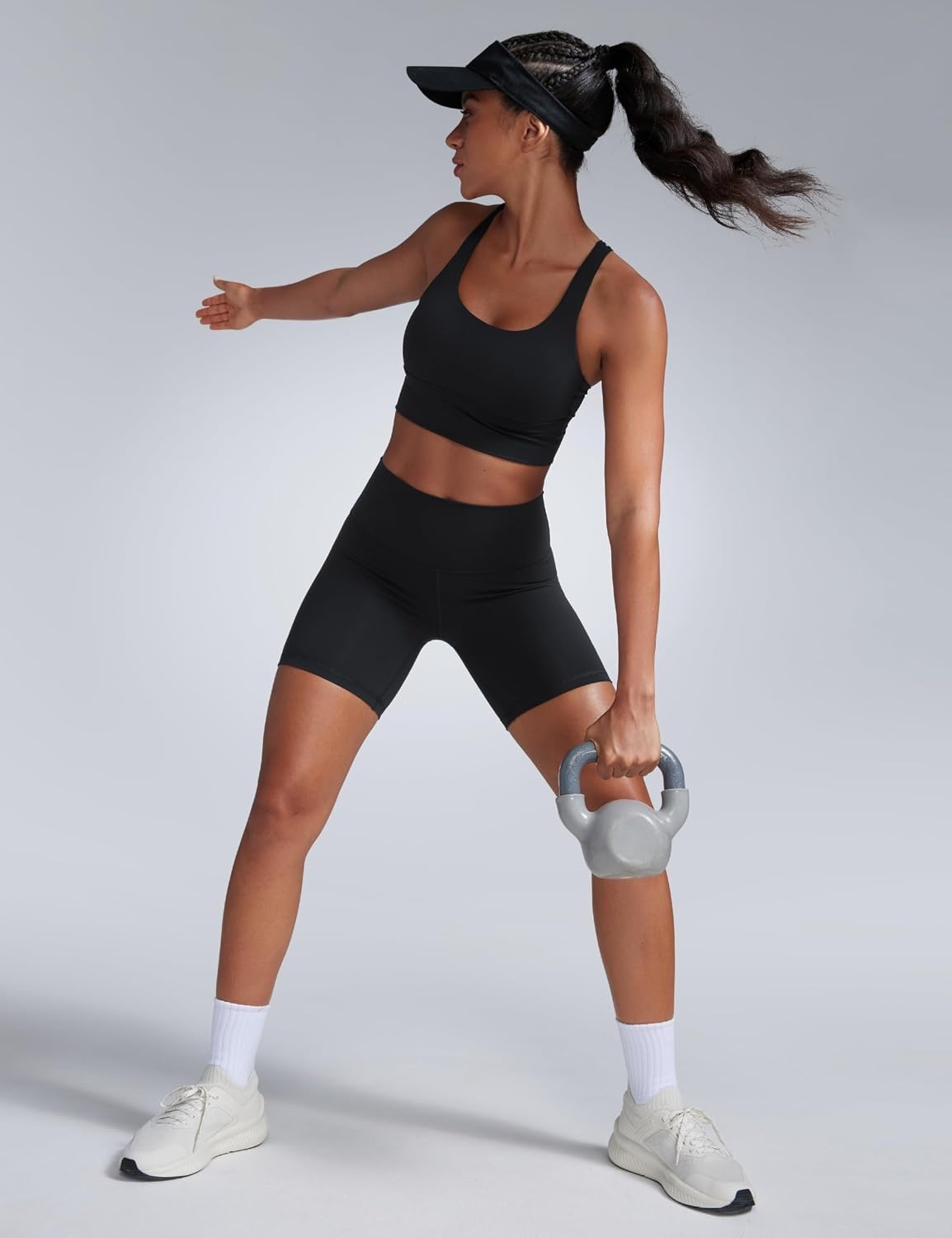 image:imageCRZ YOGA Butterbreeze Athletic Biker Shorts 6 High Waisted Workout Gym Volleyball Running Yoga Tummy Control WomensBlack