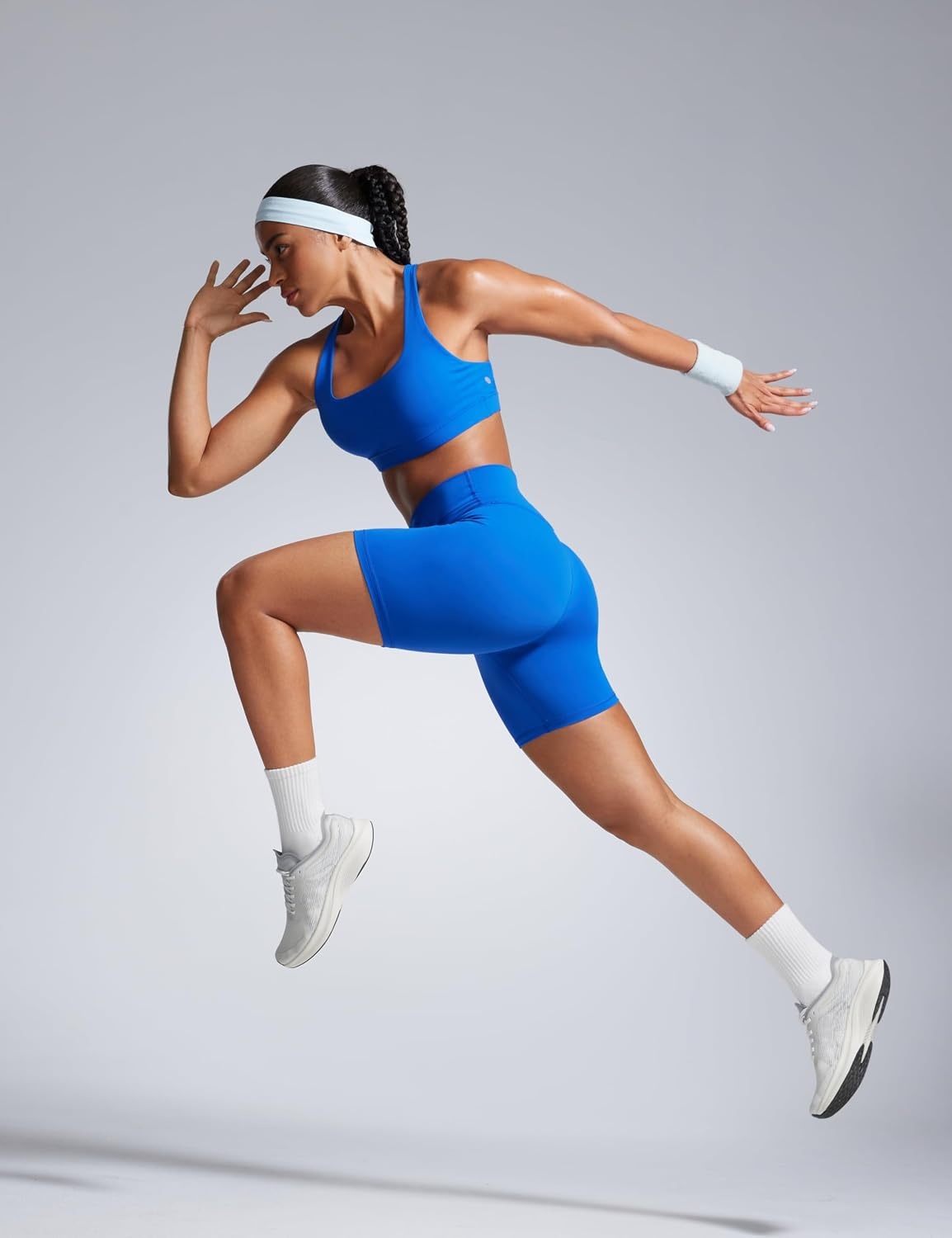 image:imageCRZ YOGA Butterbreeze Athletic Biker Shorts 6 High Waisted Workout Gym Volleyball Running Yoga Tummy Control WomensSparkle Blue
