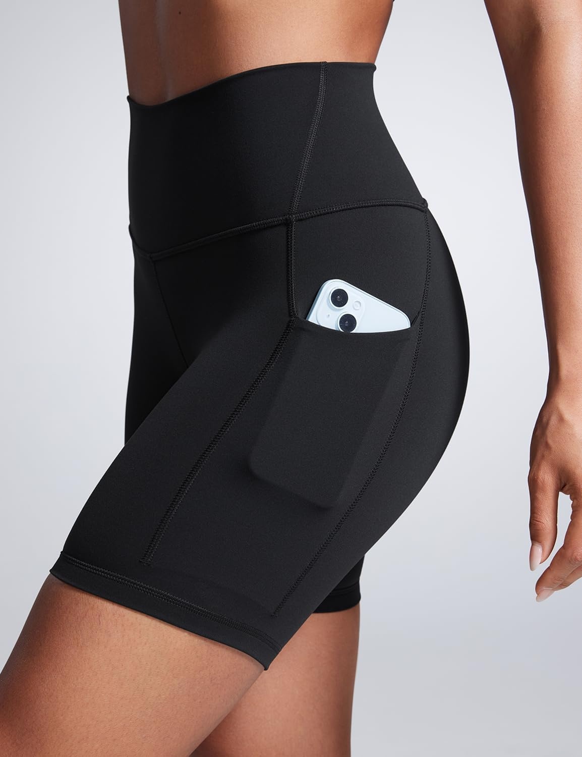 image:imageCRZ YOGA Butterbreeze Athletic Biker Shorts Pockets 6 High Waist Workout Gym Volleyball Running Yoga WomensBlack