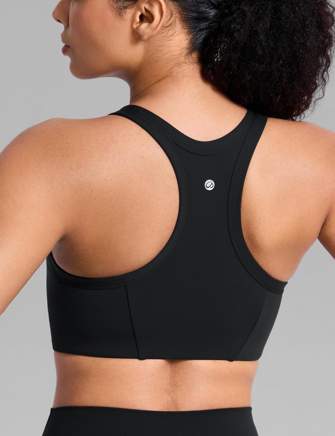 image:imageCRZ YOGA Butterbreeze Racerback Sports Bras for Women Training Medium Impact Padded U Neck Crop Gym TopsBlack