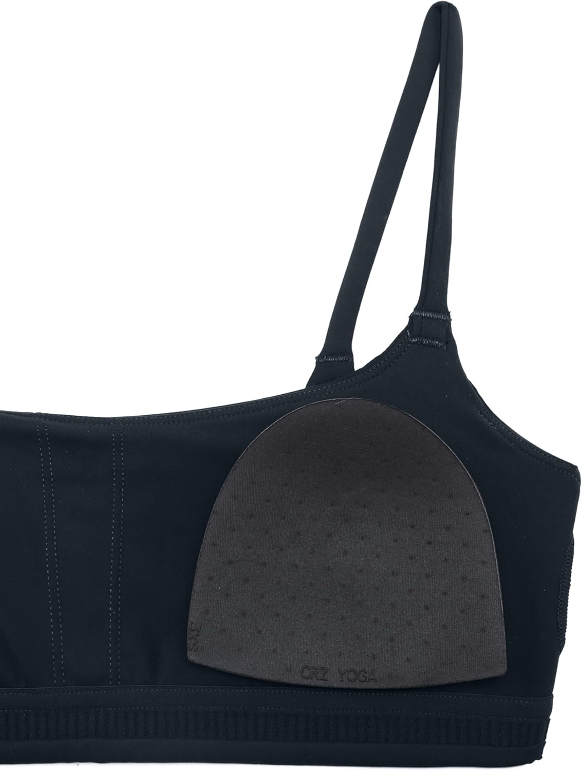 image:imageCRZ YOGA Butterbreeze Scoop Neck Sports Bras for Women Spaghetti Straps Wireless Workout Padded Gym Cami TopTrue Navy