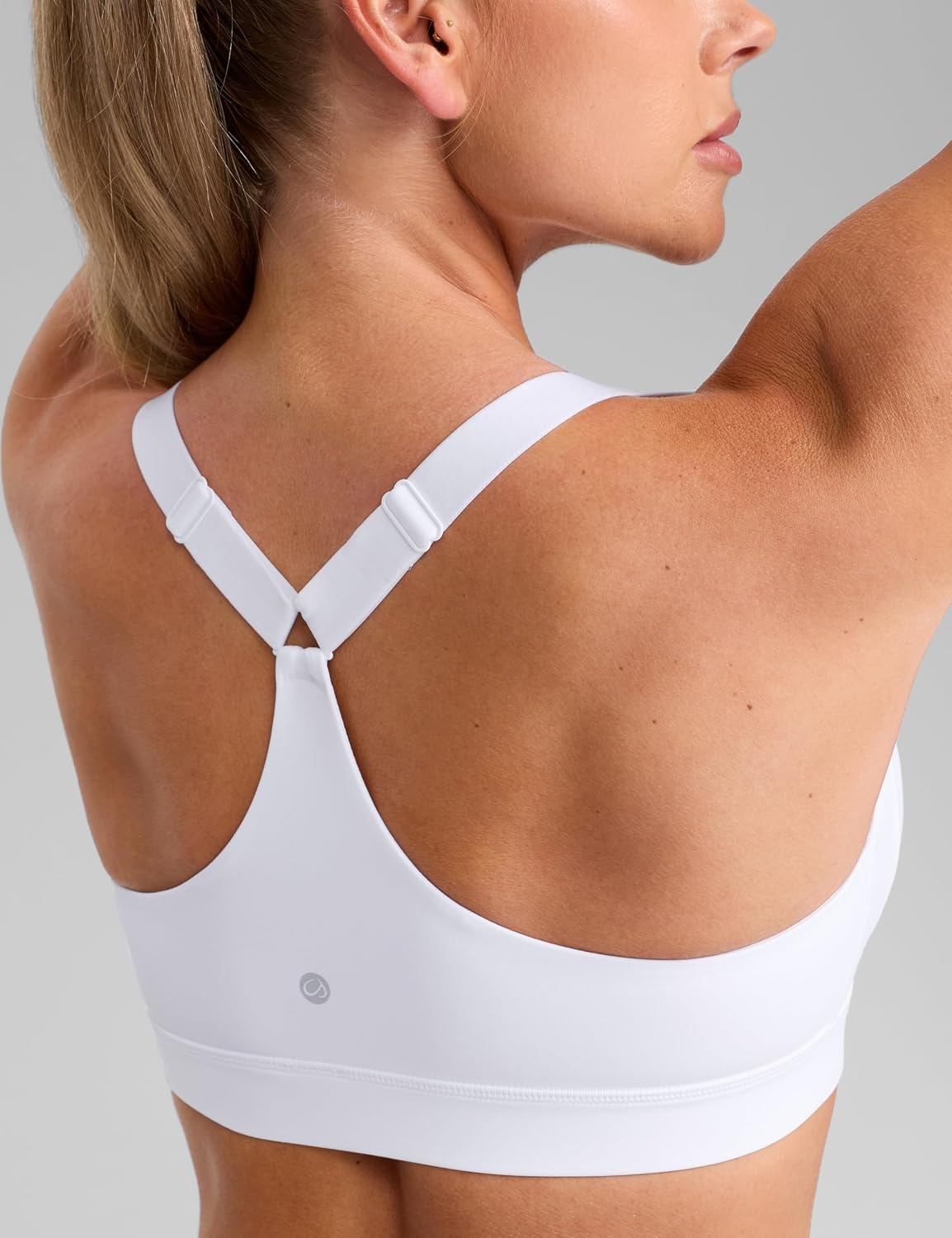 image:imageCRZ YOGA Butterbreeze Wide YStrap Back Sports Bras for Women Training Gym Square Neck Adjustable Racerback Padded TopWhite