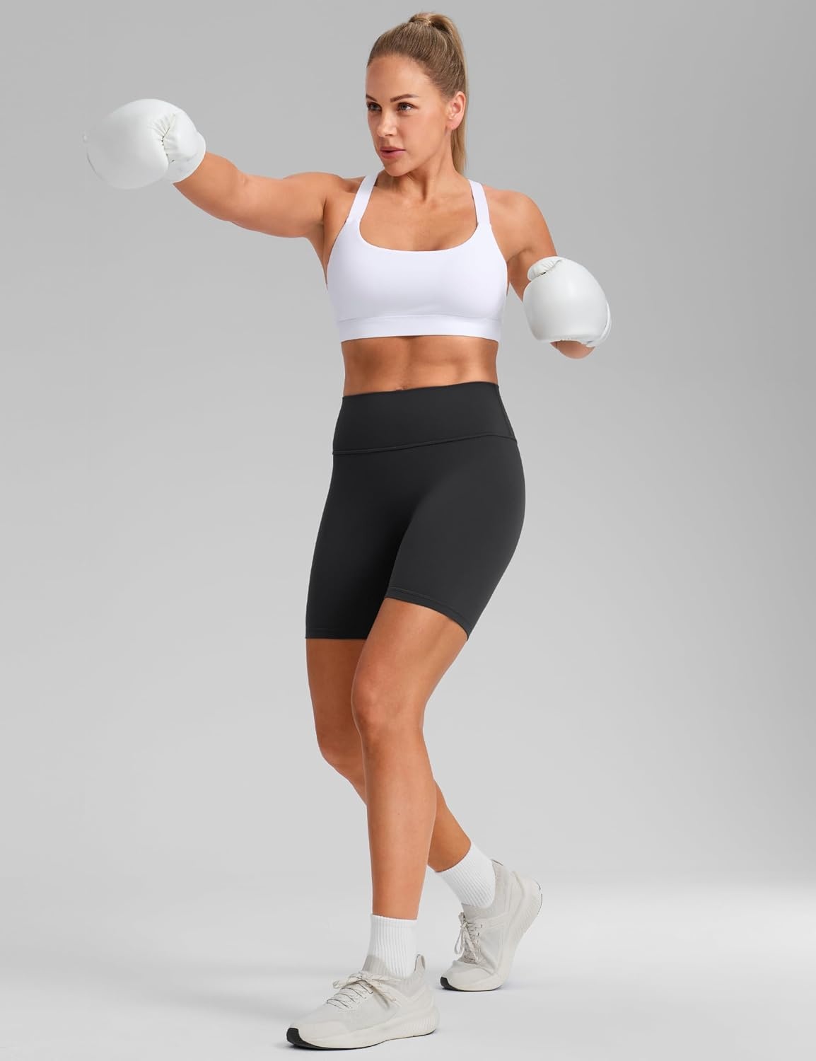 image:imageCRZ YOGA Butterbreeze Wide YStrap Back Sports Bras for Women Training Gym Square Neck Adjustable Racerback Padded TopWhite