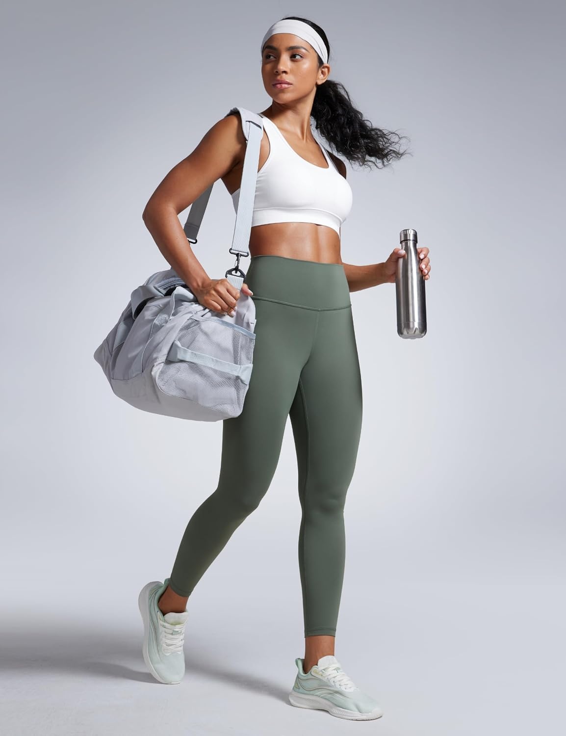 image:imageCRZ YOGA Butterbreeze Workout Leggings 25 High Waisted Athletic Gym Running Womens Yoga Pants Tummy ControlGrey Sage