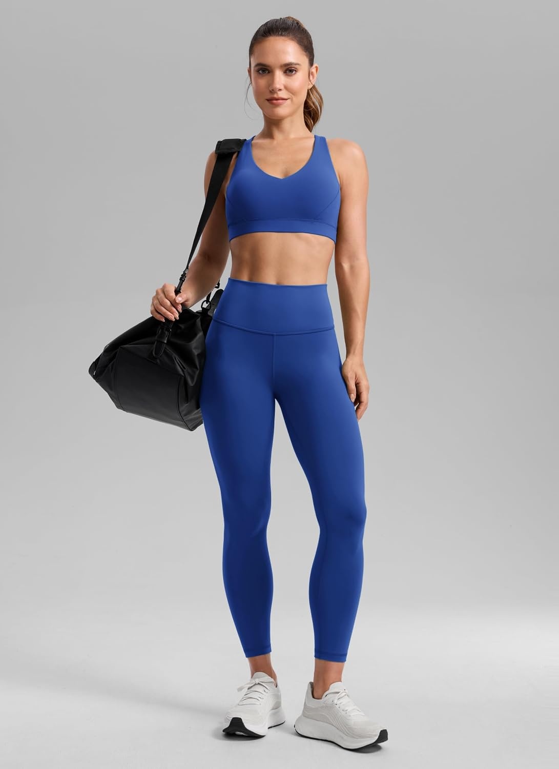 image:imageCRZ YOGA Butterbreeze Workout Leggings 25 High Waisted Athletic Gym Running Womens Yoga Pants Tummy ControlWaves Blue