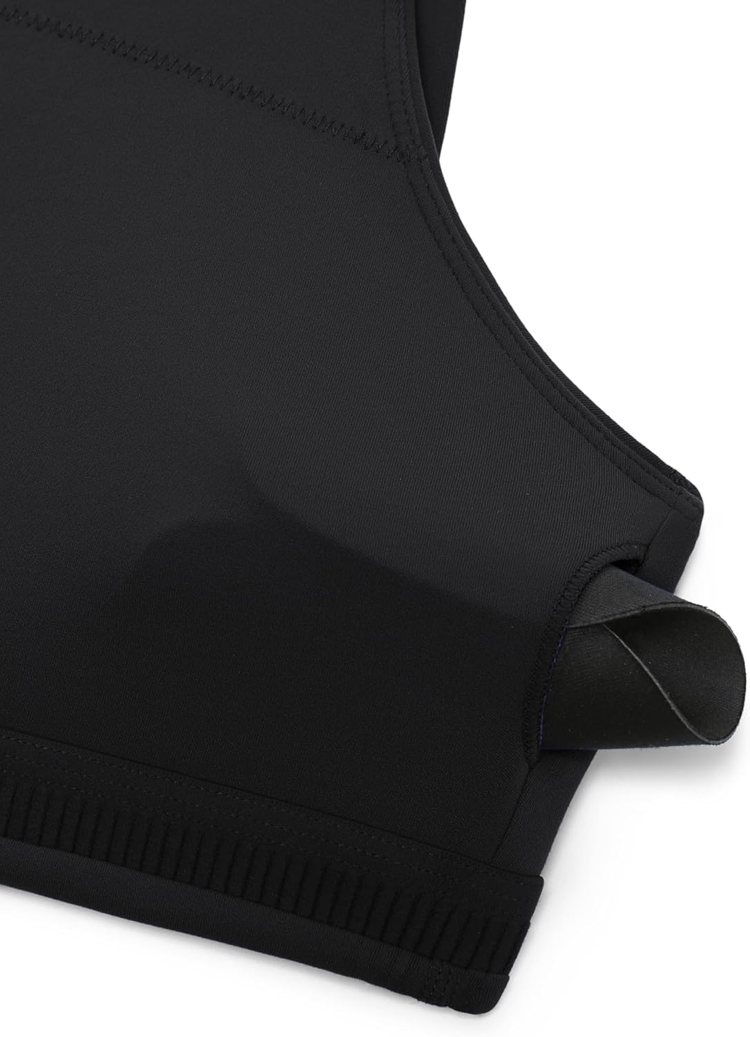 image:imageCRZ YOGA Butterlift Asymmetric Straps Sports Bras for Women Medium Impact Padded Pilates Workout Gym Crop TopBlack