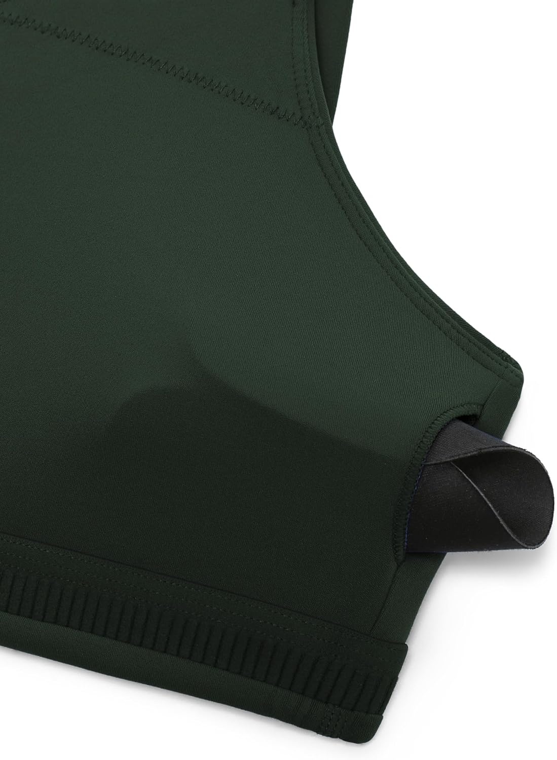 image:imageCRZ YOGA Butterlift Asymmetric Straps Sports Bras for Women Medium Impact Padded Pilates Workout Gym Crop TopLegend Green