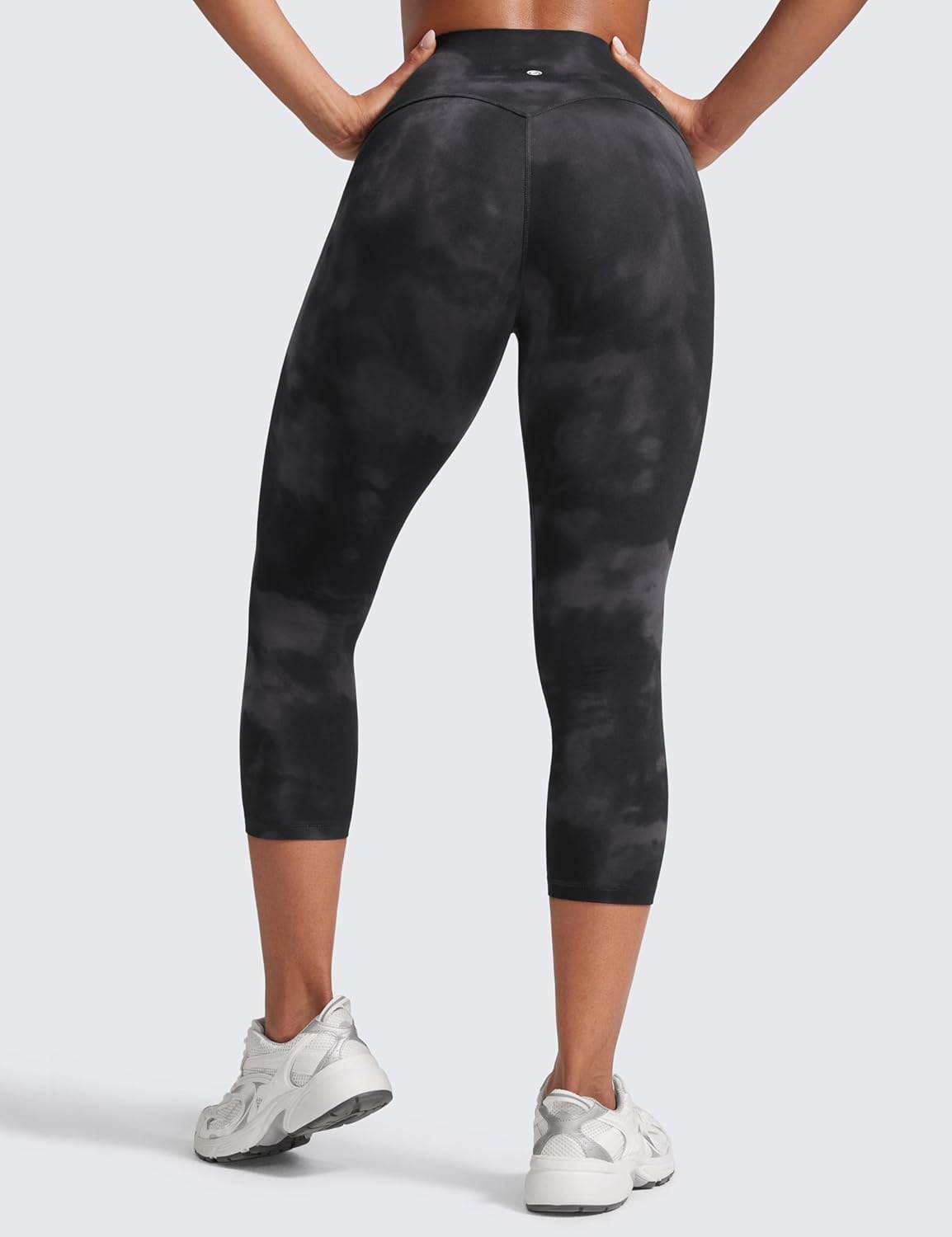 image:imageCRZ YOGA Butterlift Capris Workout Leggings 21 High Waisted Pilates Gym Athletic Womens Crop Yoga PantsBlack Tie Dye Flowers