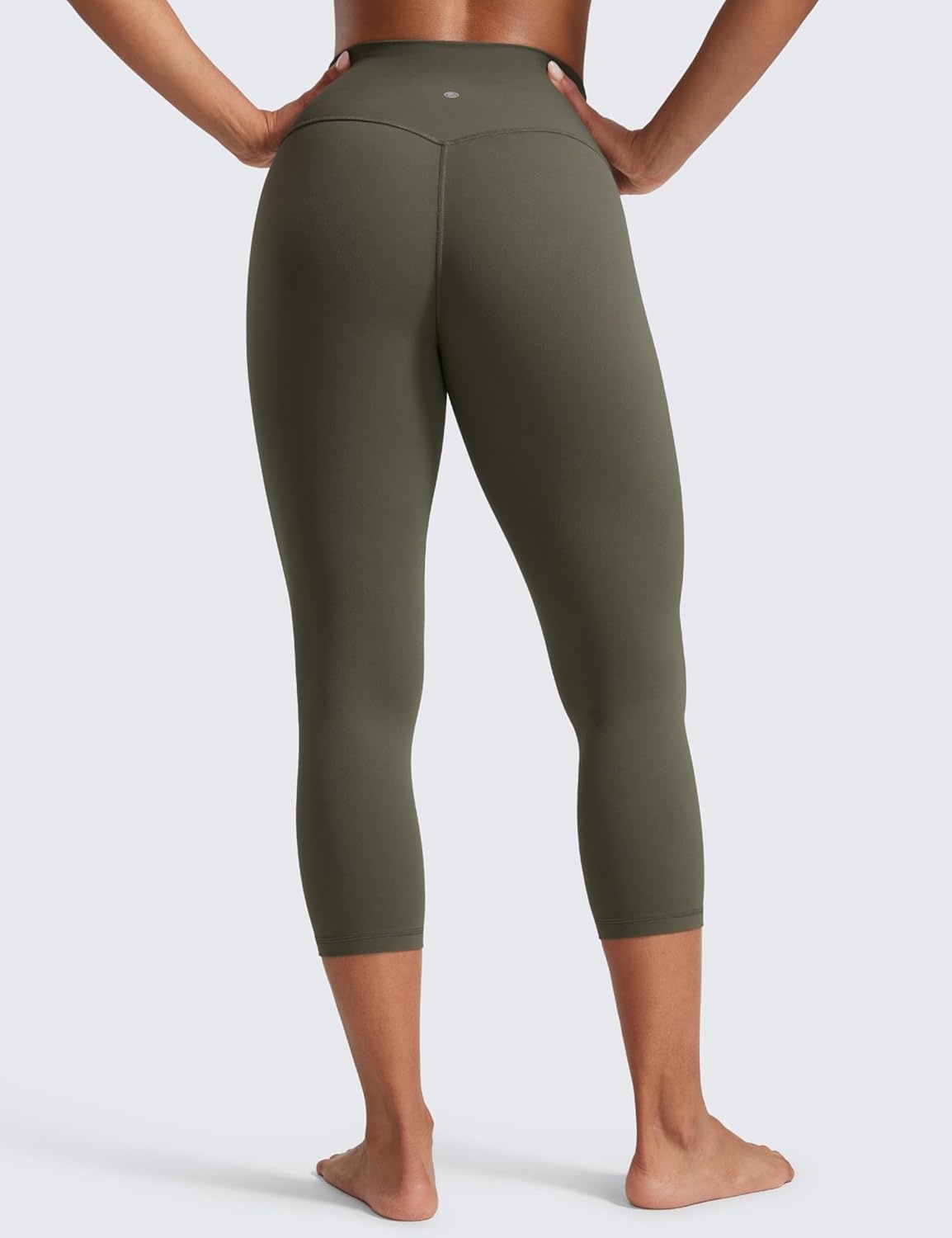 image:imageCRZ YOGA Butterlift Capris Workout Leggings 21 High Waisted Pilates Gym Athletic Womens Crop Yoga PantsLight Army Green