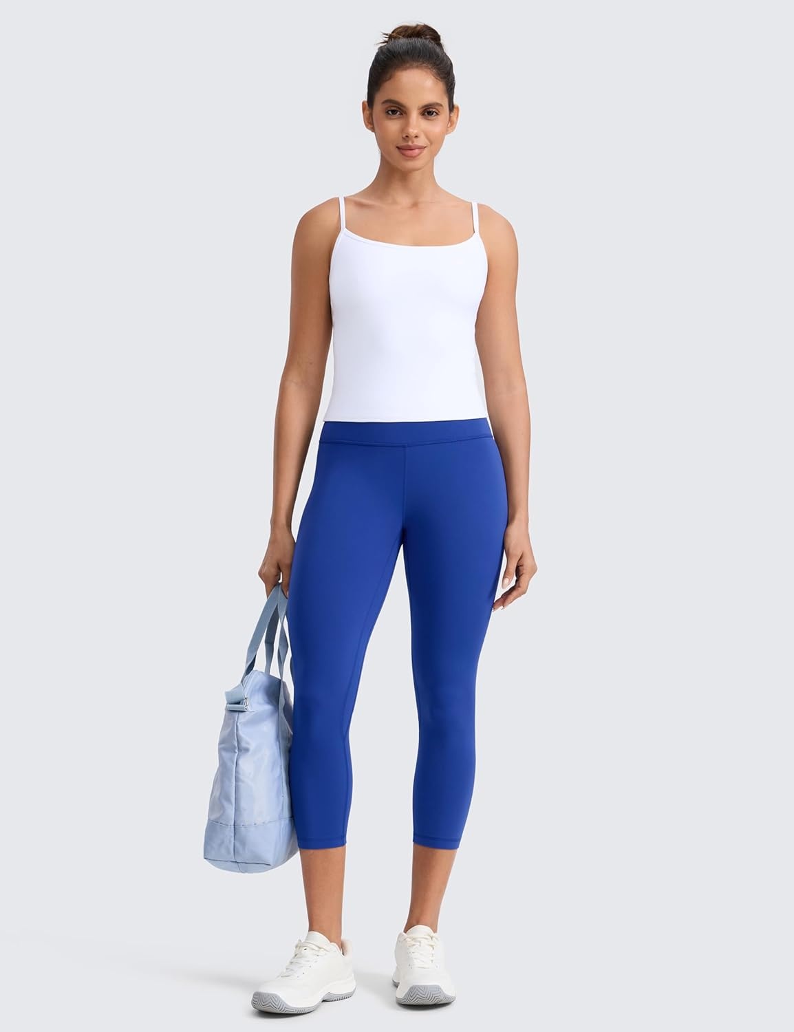 image:imageCRZ YOGA Butterlift Capris Workout Leggings 21 High Waisted Pilates Gym Athletic Womens Crop Yoga PantsWaves Blue