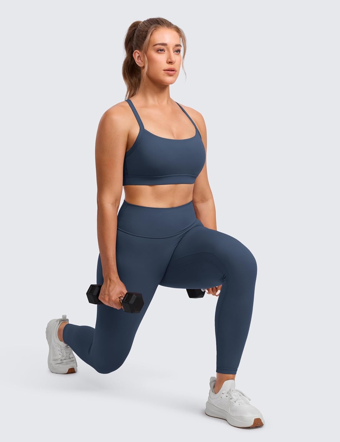 image:imageCRZ YOGA Butterlift CutOut Cross Back Sports Bras for Women Medium Impact Adjustable Thin Straps Pilates Padded Gym TopsStelindigo