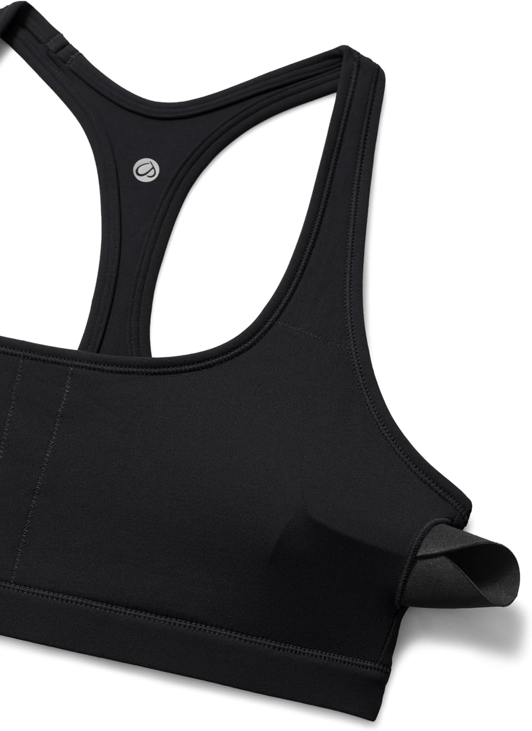 image:imageCRZ YOGA Butterlift CutOut Racerback Sports Bras for Women Scoop Neck Medium Impact Padded Pilates Gym Workout TopBlack