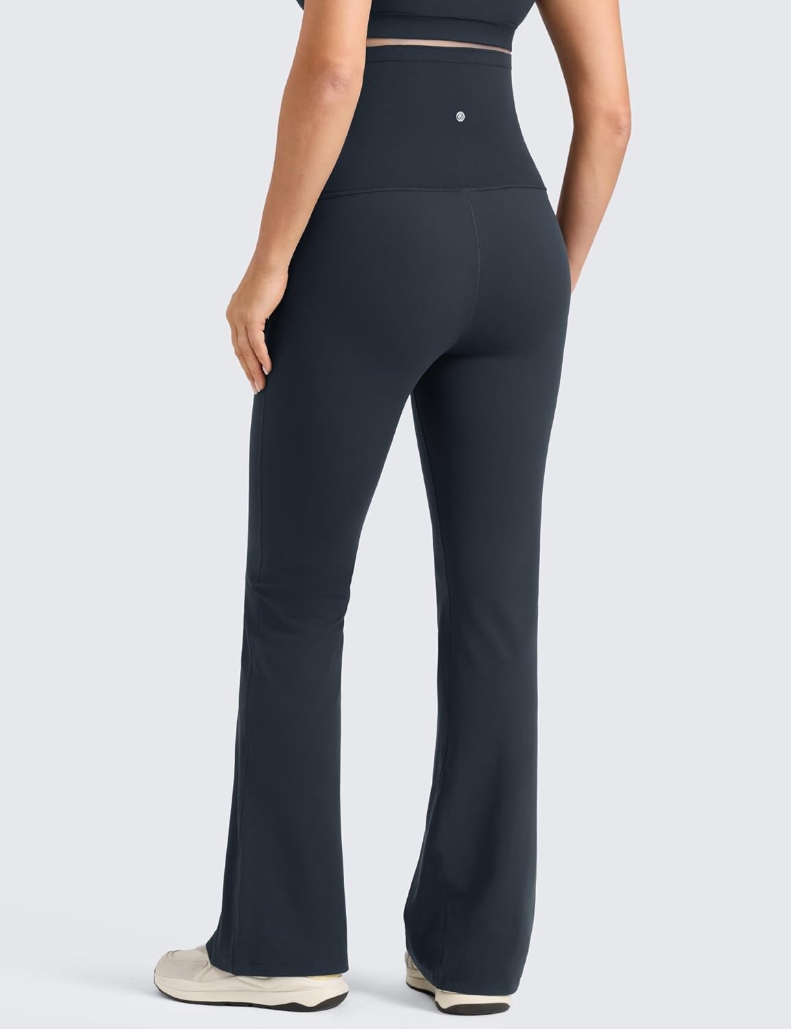image:imageCRZ YOGA Butterlift Maternity Flare Leggings 31 Workout Yoga Lounge Bootcut Pregnancy Womens Pants Over The BellyTrue Navy