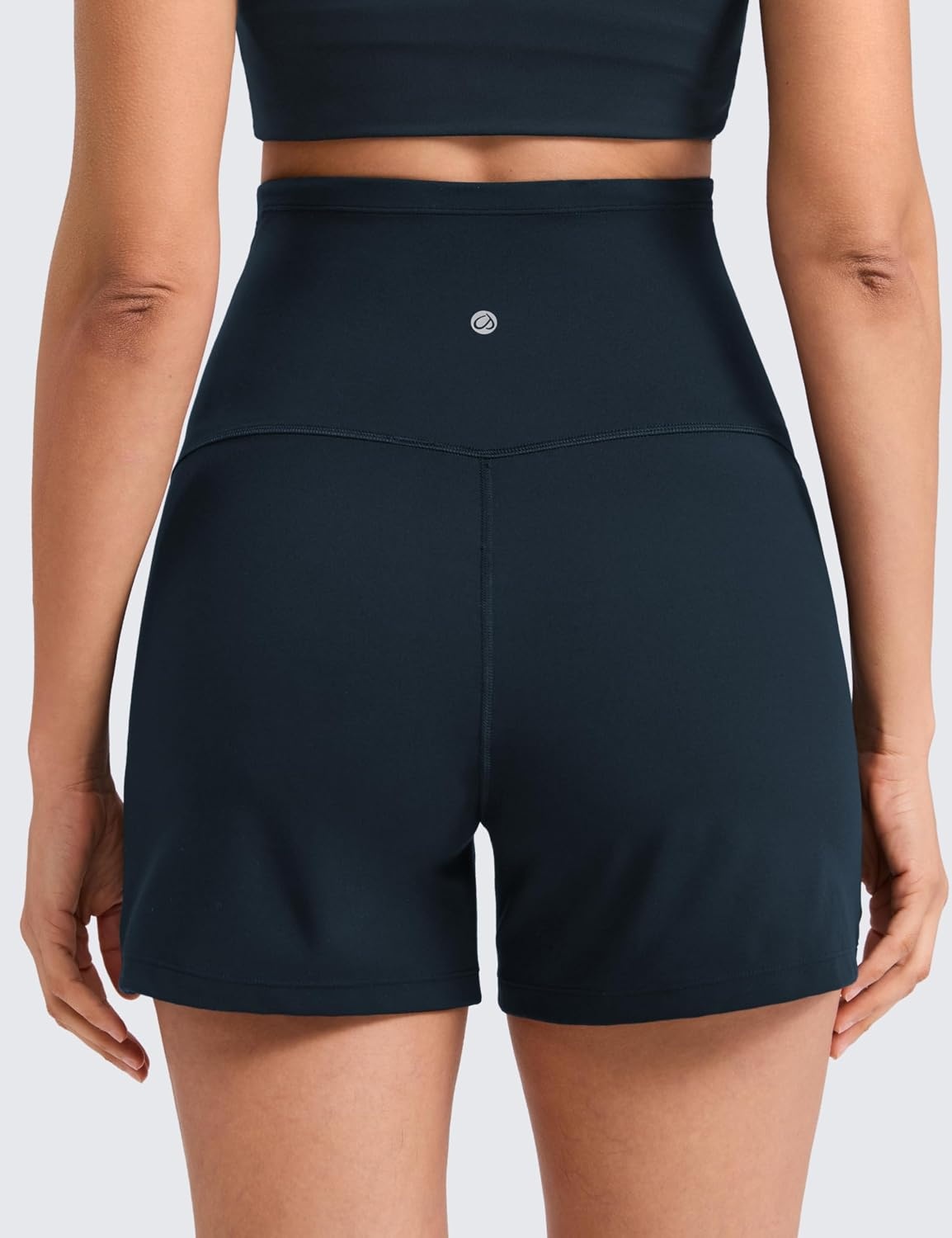 image:imageCRZ YOGA Butterlift Maternity Linerless Shorts 4 Pockets Comfy Yoga Casual Workout Womens Pregnancy Over The BellyTrue Navy