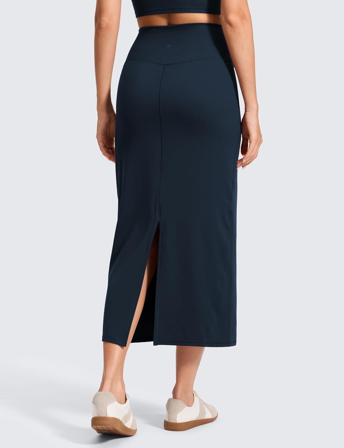 image:imageCRZ YOGA Butterlift Maxi Pencil Skirt for Women High Waisted Bodycon Casual Travel Skort with Back SlitTrue Navy