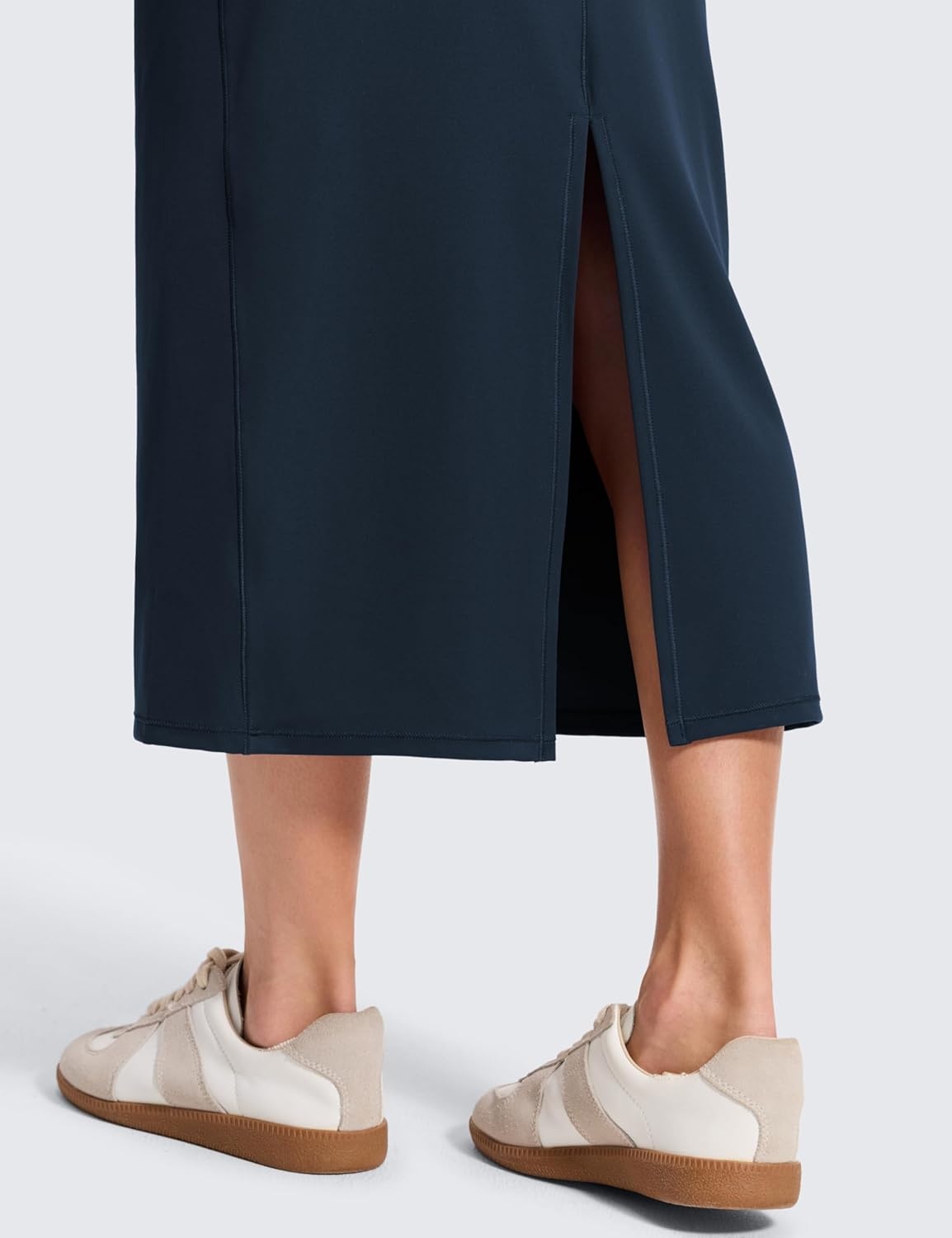 image:imageCRZ YOGA Butterlift Maxi Pencil Skirt for Women High Waisted Bodycon Casual Travel Skort with Back SlitTrue Navy