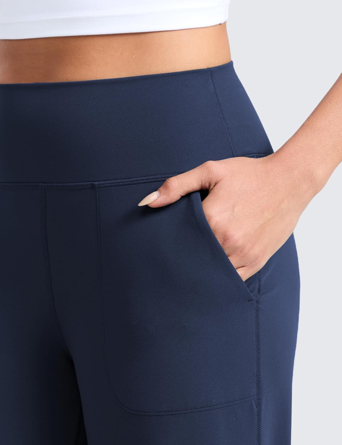 image:imageCRZ YOGA Butterlift Wide Leg Pants Pockets 293133 High Waisted Yoga Lounge Buttery Soft Comfy Casual WomensClub Blue