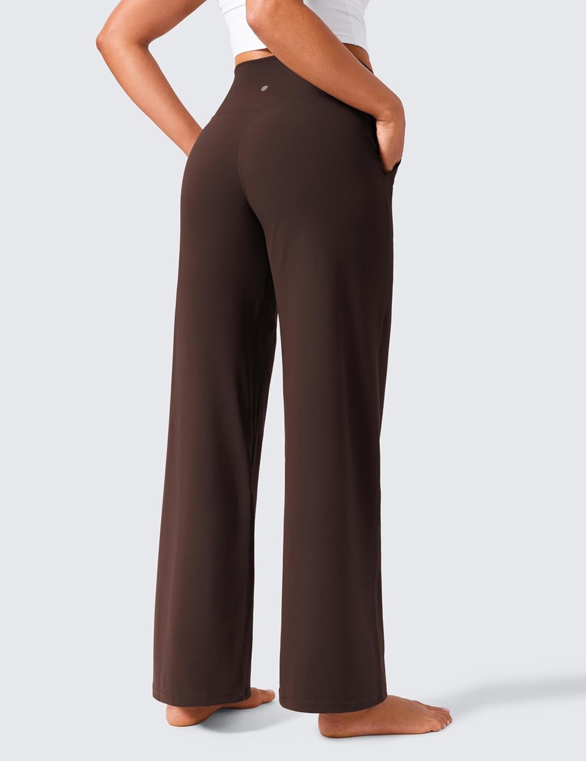 image:imageCRZ YOGA Butterlift Wide Leg Pants Pockets 293133 High Waisted Yoga Lounge Buttery Soft Comfy Casual WomensHot Fudge Brown