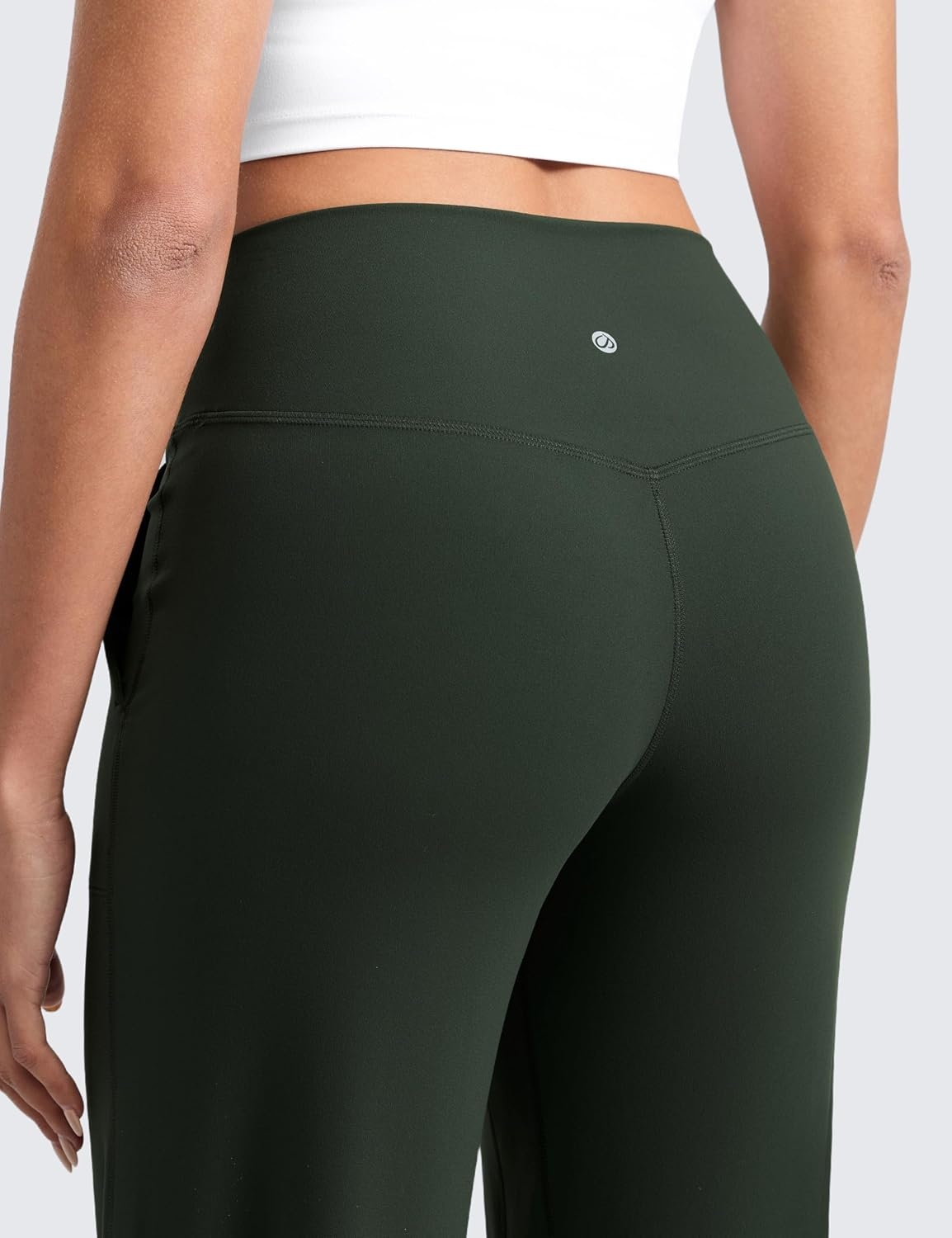 image:imageCRZ YOGA Butterlift Wide Leg Pants Pockets 293133 High Waisted Yoga Lounge Buttery Soft Comfy Casual WomensLegend Green
