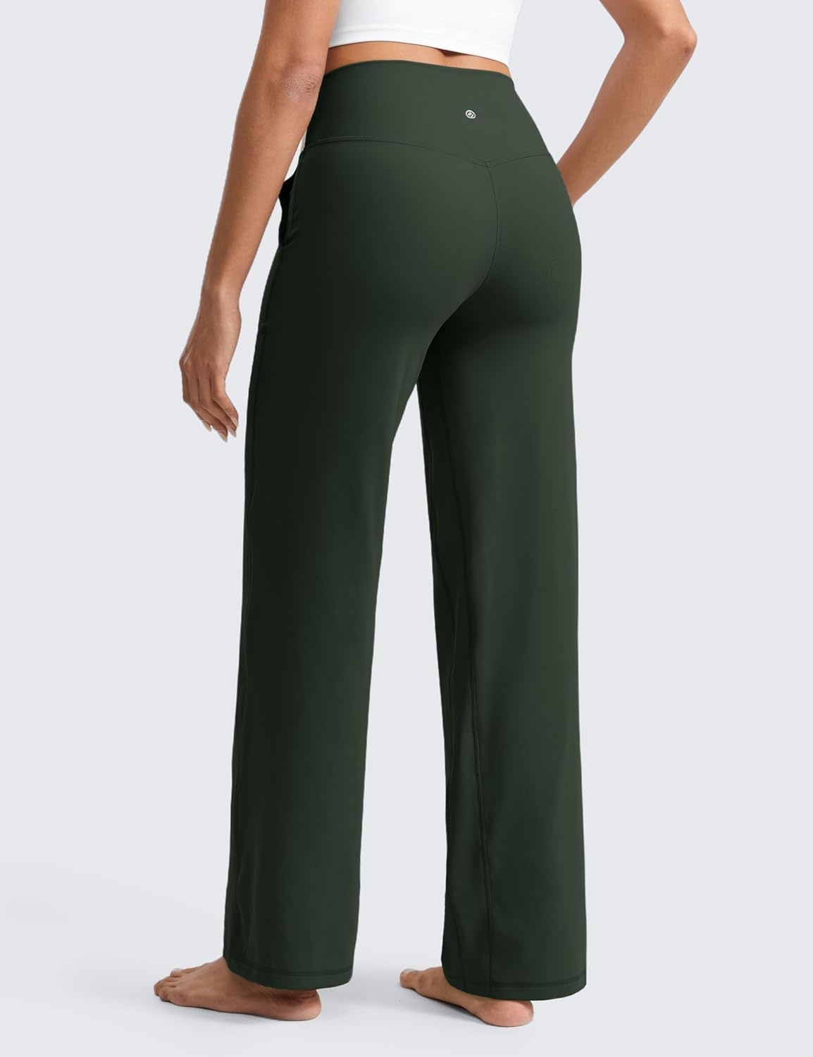 image:imageCRZ YOGA Butterlift Wide Leg Pants Pockets 293133 High Waisted Yoga Lounge Buttery Soft Comfy Casual WomensLegend Green