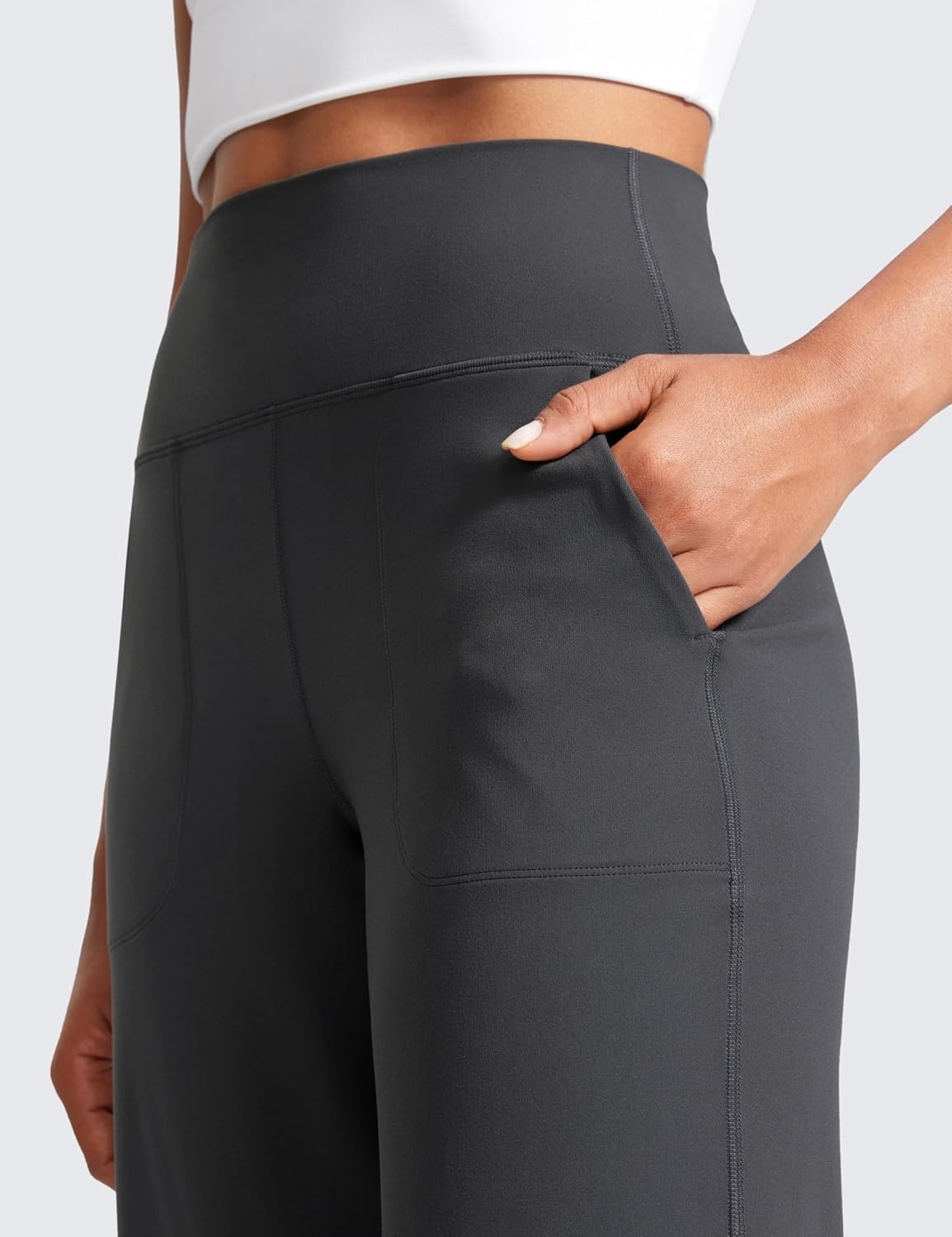image:imageCRZ YOGA Butterlift Wide Leg Pants Pockets 293133 High Waisted Yoga Lounge Buttery Soft Comfy Casual WomensMysterious Grey