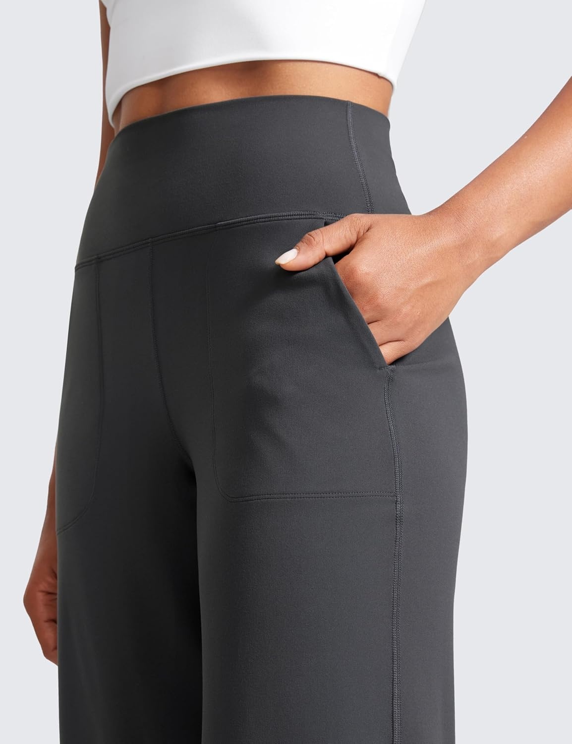 image:imageCRZ YOGA Butterlift Wide Leg Pants Pockets 293133 High Waisted Yoga Lounge Buttery Soft Comfy Casual WomensMysterious Grey