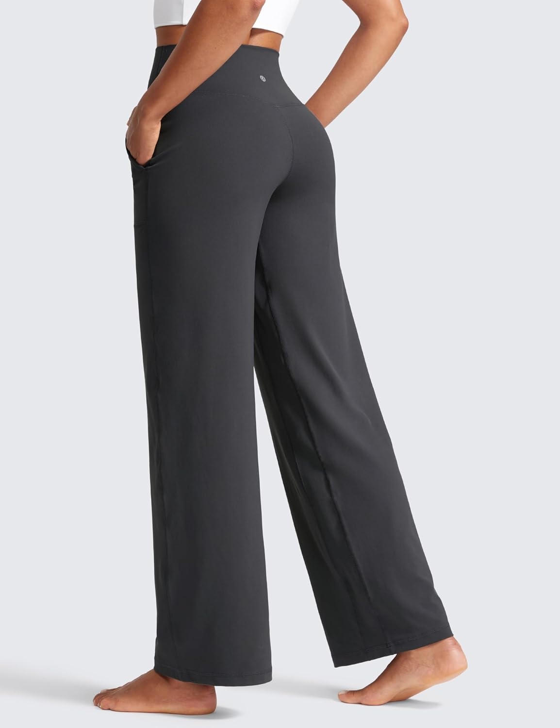 image:imageCRZ YOGA Butterlift Wide Leg Pants Pockets 293133 High Waisted Yoga Lounge Buttery Soft Comfy Casual WomensMysterious Grey