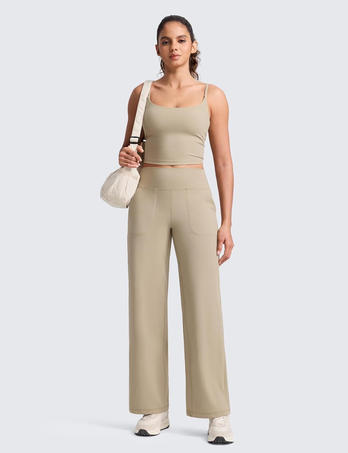 image:imageCRZ YOGA Butterlift Wide Leg Pants Pockets 293133 High Waisted Yoga Lounge Buttery Soft Comfy Casual WomensOak