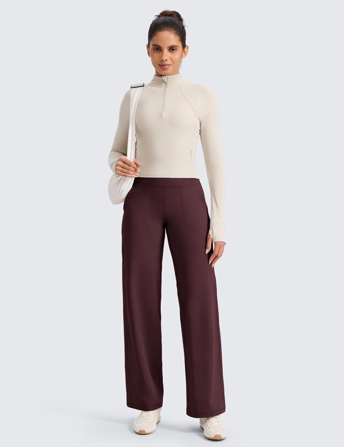 image:imageCRZ YOGA Butterlift Wide Leg Pants Pockets 293133 High Waisted Yoga Lounge Buttery Soft Comfy Casual WomensRipe Plum