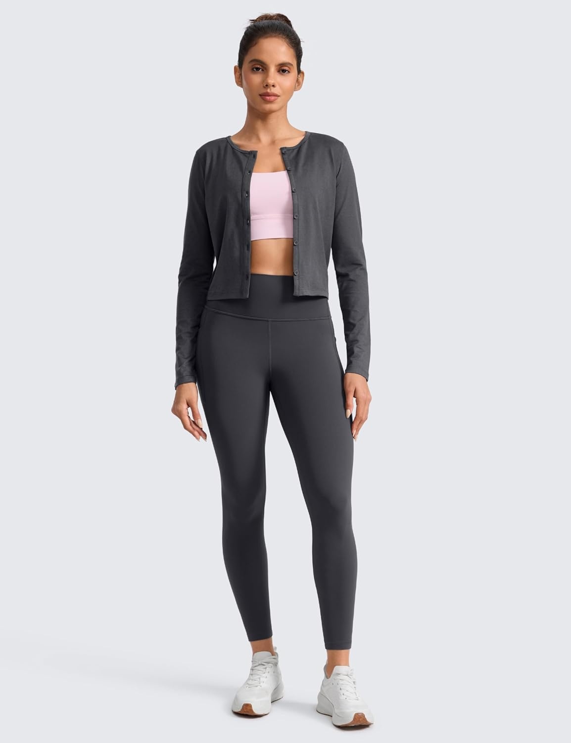 image:imageCRZ YOGA Butterlift Workout Leggings Pockets 25 High Waist Pilates Athletic Gym Womens Yoga Pants Buttery SoftMysterious Grey