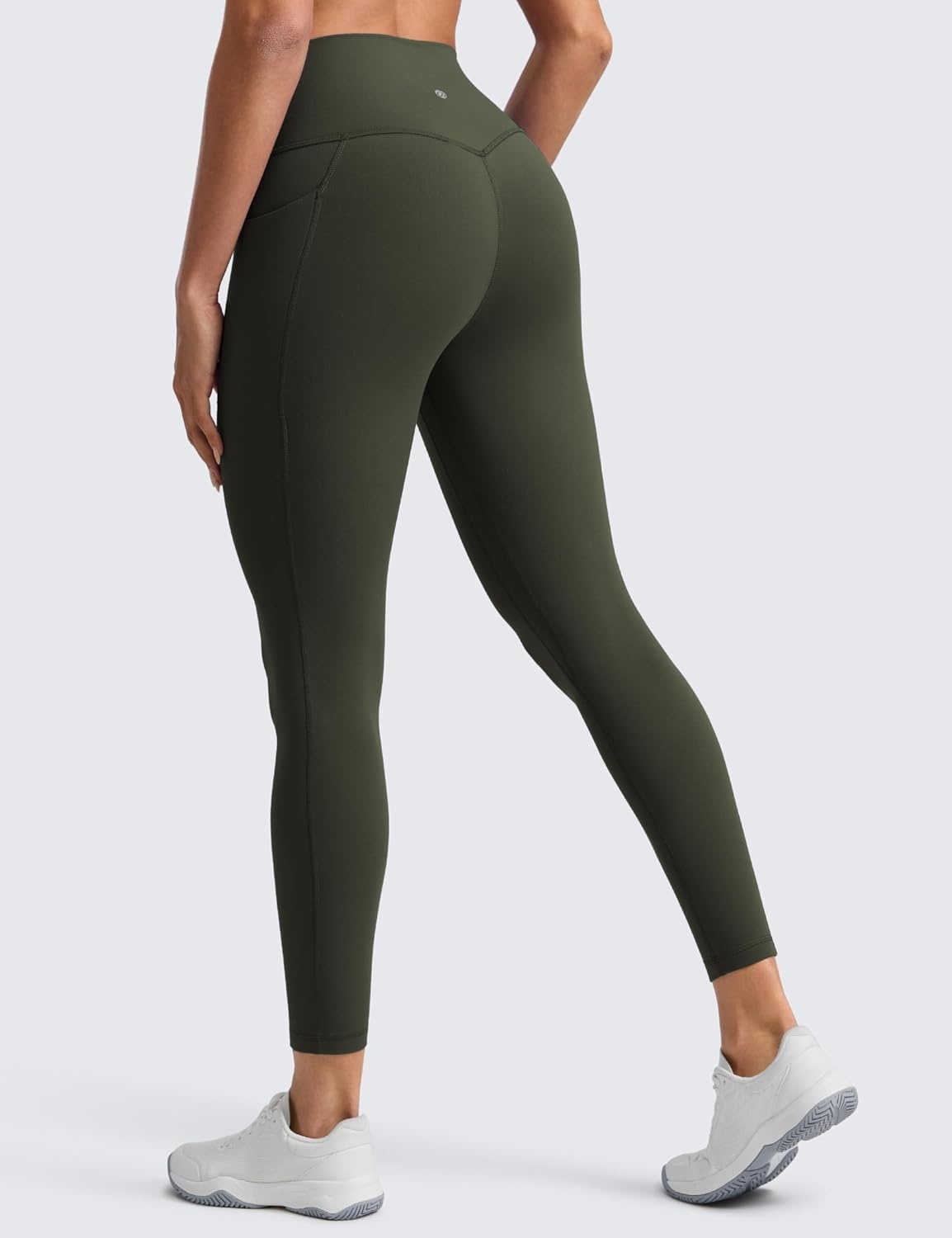 image:imageCRZ YOGA Butterlift Workout Leggings Pockets 25 High Waist Pilates Athletic Gym Womens Yoga Pants Buttery SoftOlive Green